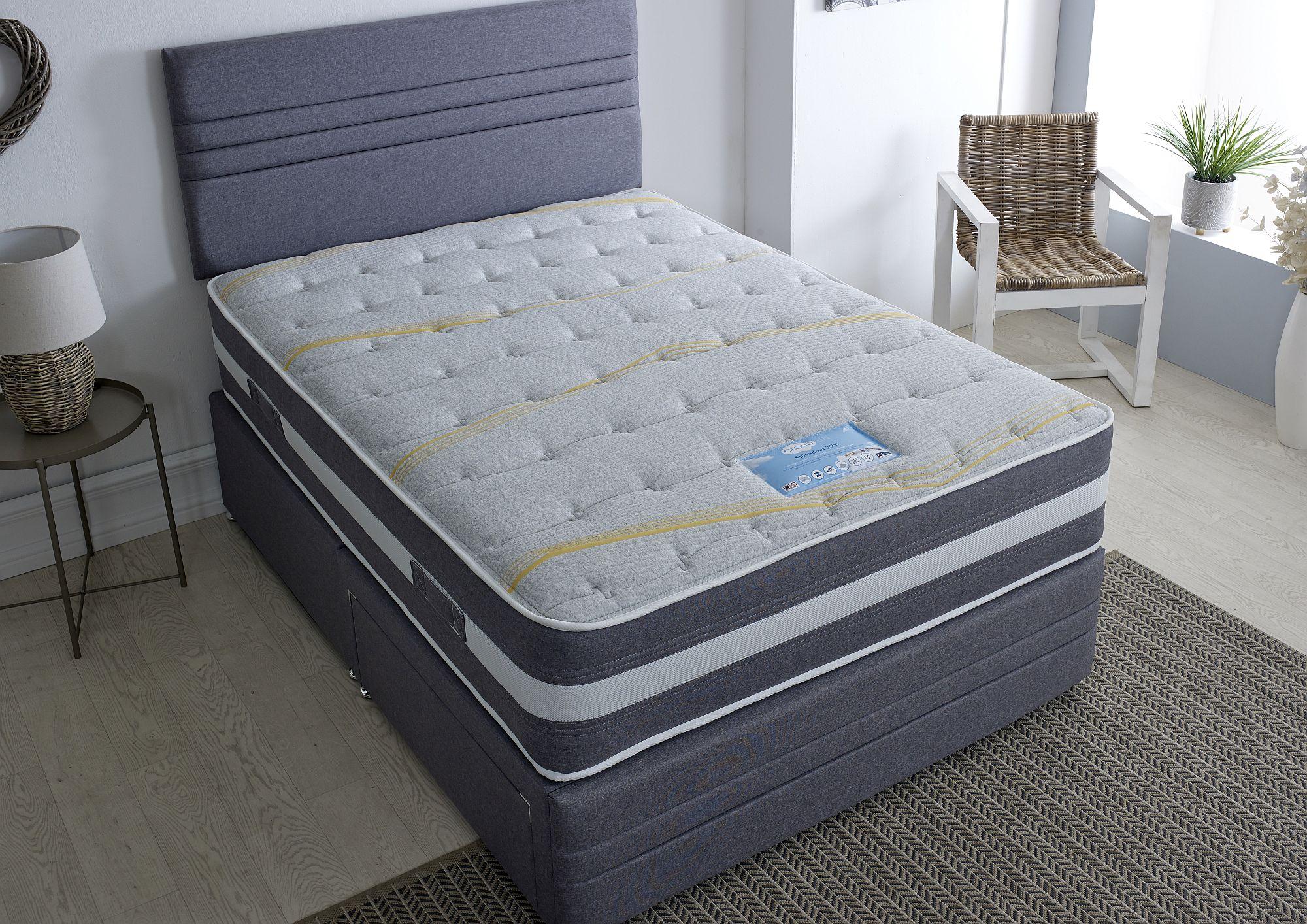 Product photograph of Dura Beds Firm Edge Cloud Lite Splendour 2500 Platform Top Divan Bed from Choice Furniture Superstore.