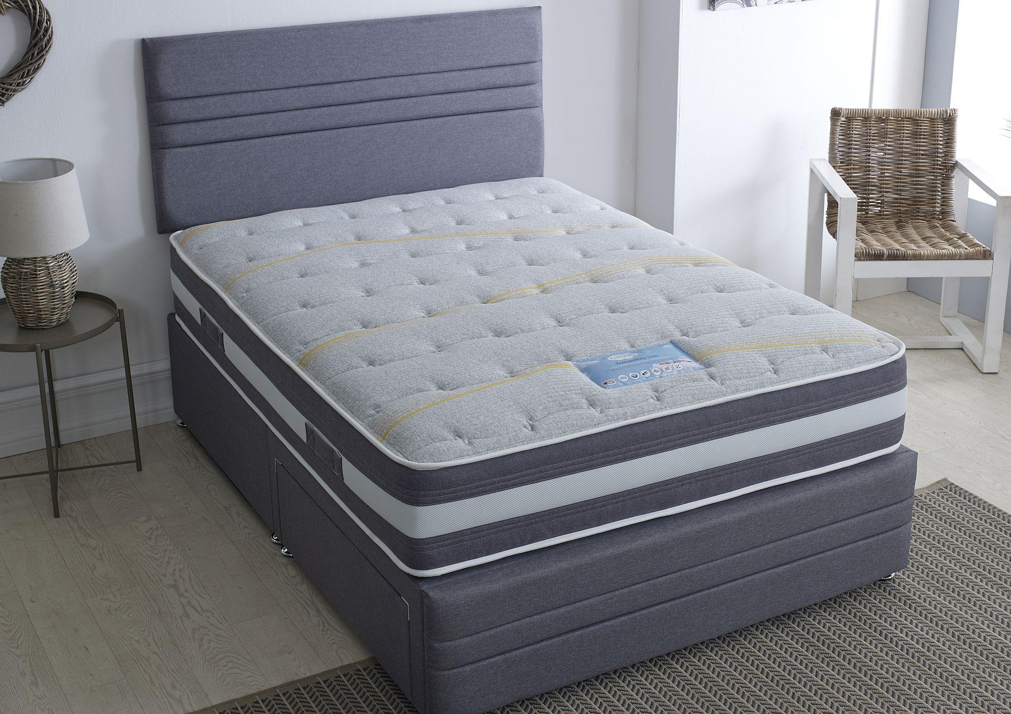 Product photograph of Dura Beds Firm Edge Cloud Lite Tranquility 1000 Pocket Spring Mattress from Choice Furniture Superstore.