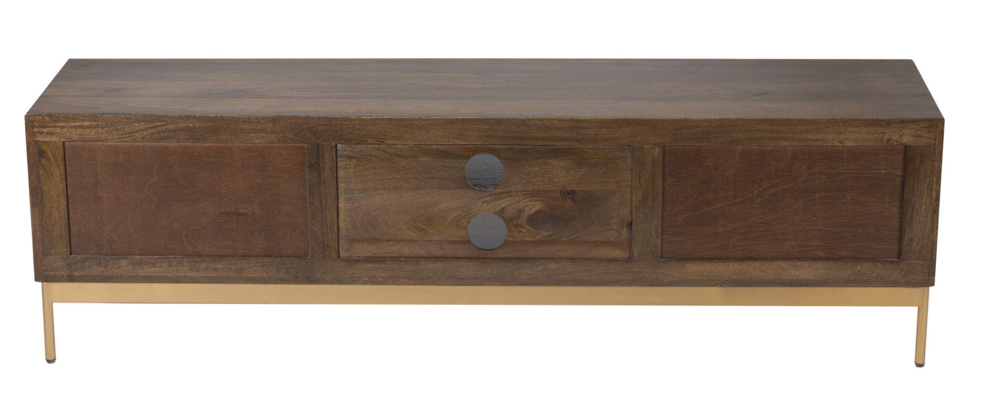 Product photograph of Jaipur Zaine Dark Wood Carving 2 Door Tv Unit from Choice Furniture Superstore.