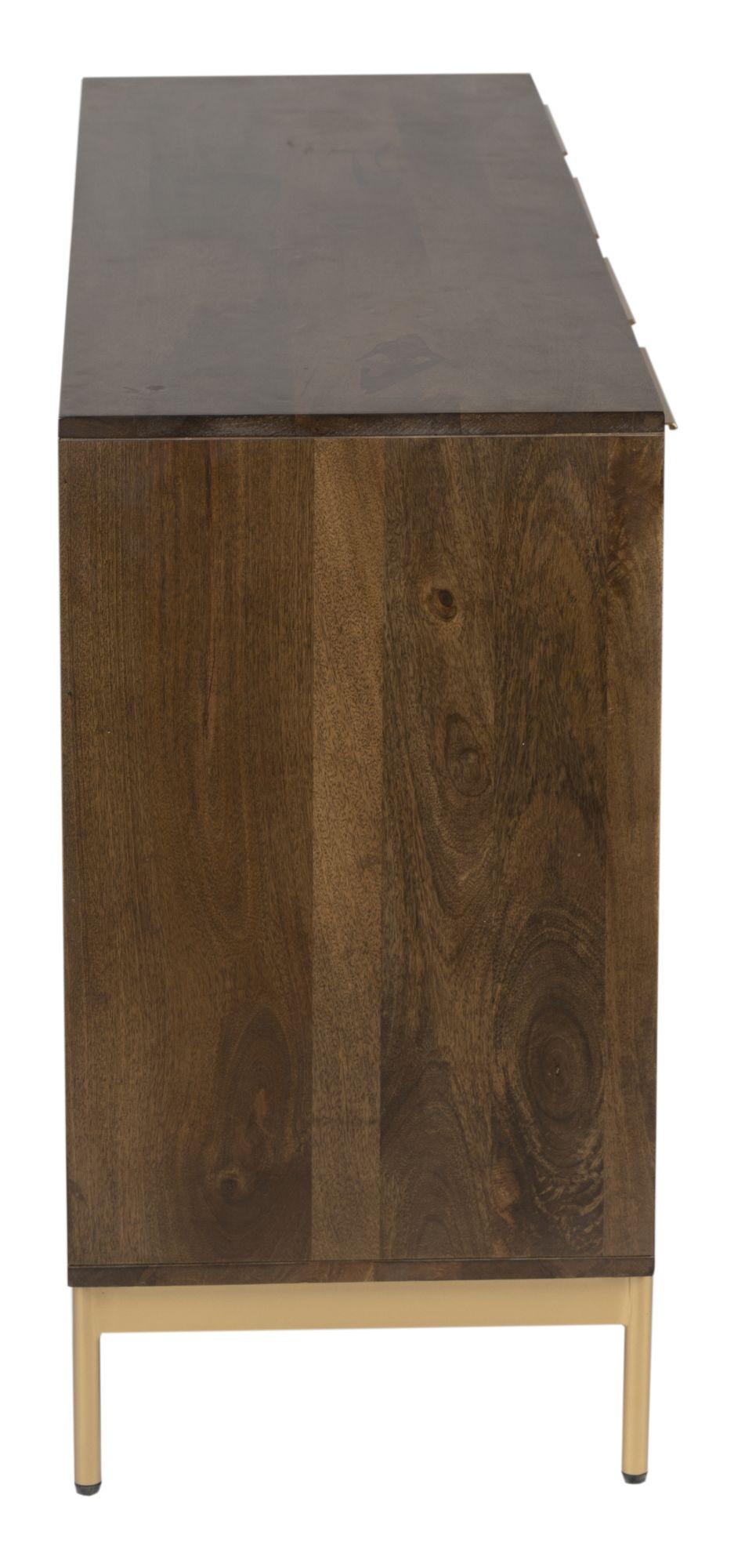 Product photograph of Jaipur Zaine Dark Wood Carving 4 Door Sideboard from Choice Furniture Superstore.