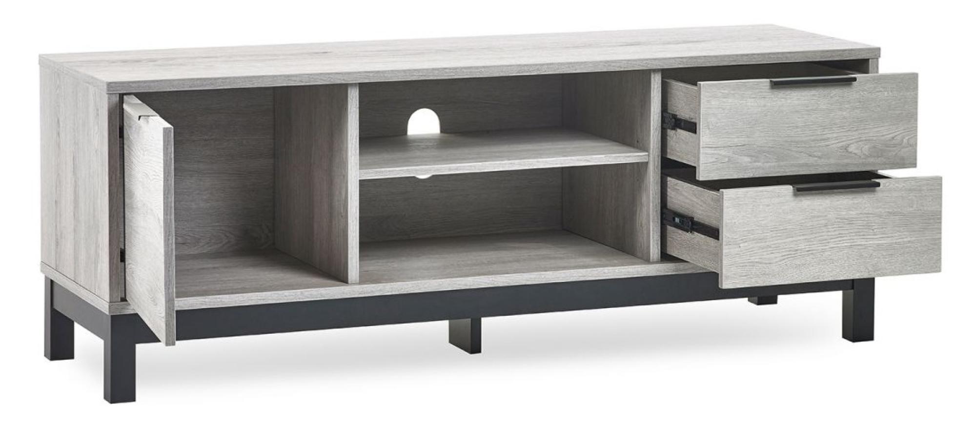 Product photograph of Bali Grey Oak Tv Unit 135cm With Storage For Television Upto 50in Plasma from Choice Furniture Superstore.