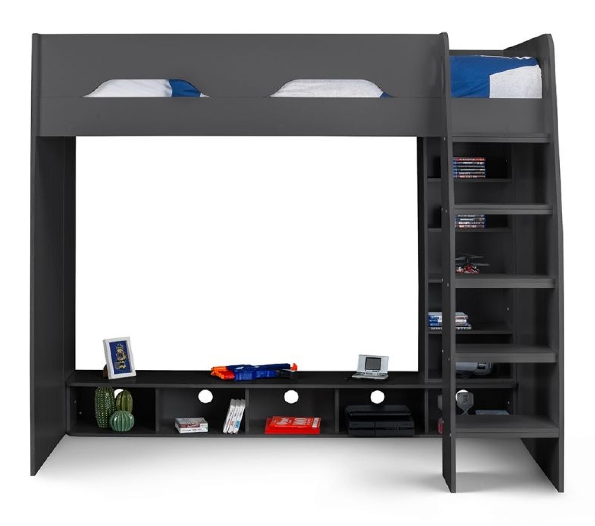 Product photograph of Galaxy Dark Grey Gaming Bunk Bed from Choice Furniture Superstore.