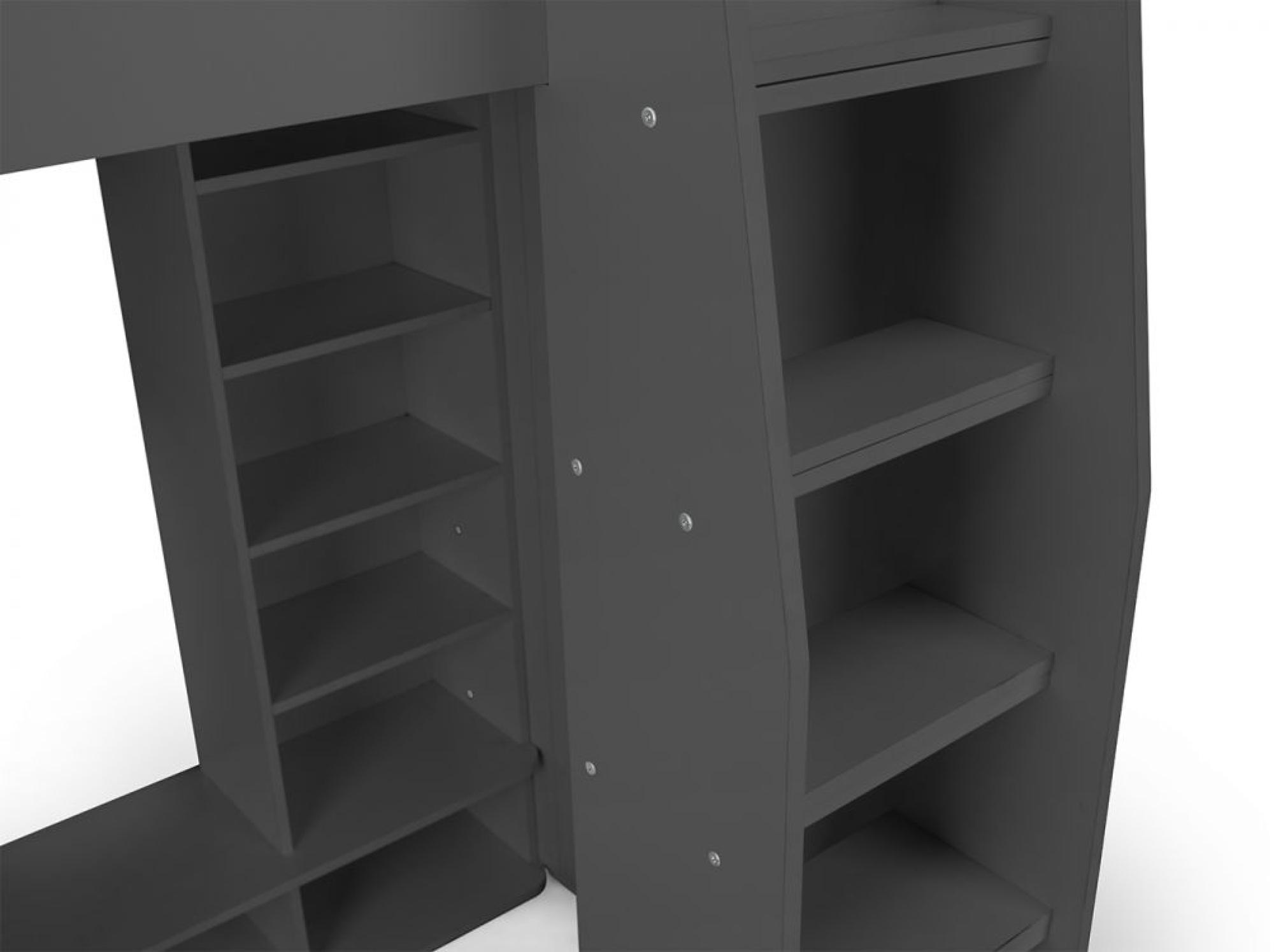 Product photograph of Galaxy Dark Grey Gaming Bunk Bed from Choice Furniture Superstore.