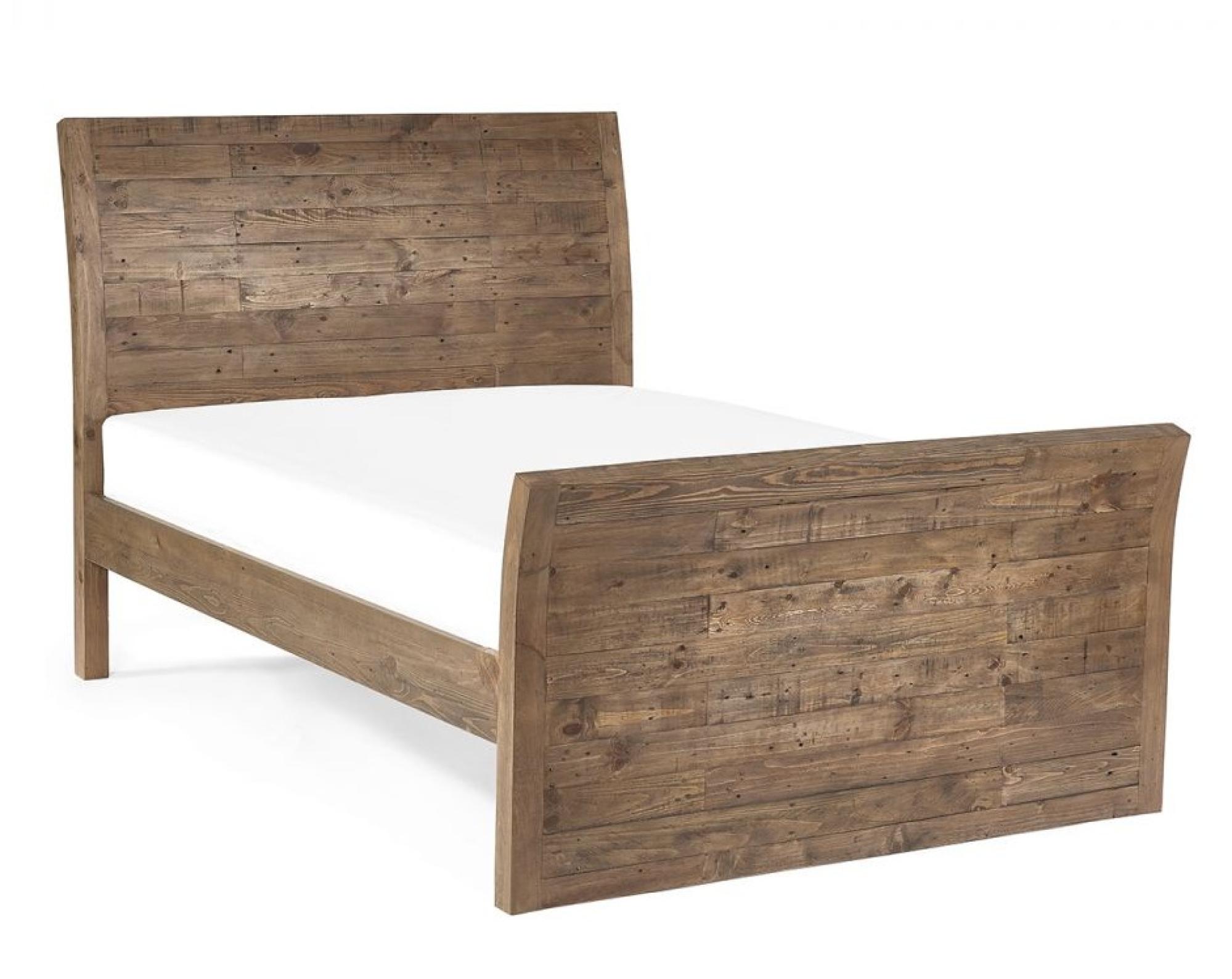 Product photograph of Heritage Reclaimed Pine Bed - Sizes Available from Choice Furniture Superstore.