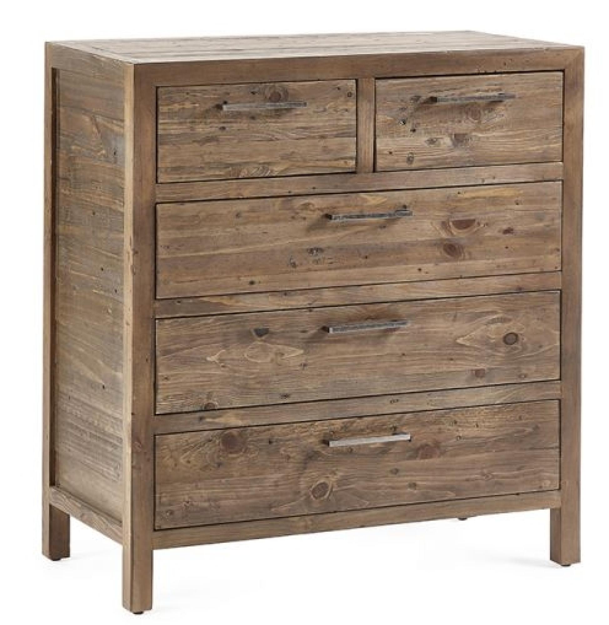 Product photograph of Heritage Reclaimed Pine 3 2 Drawer Chest from Choice Furniture Superstore.