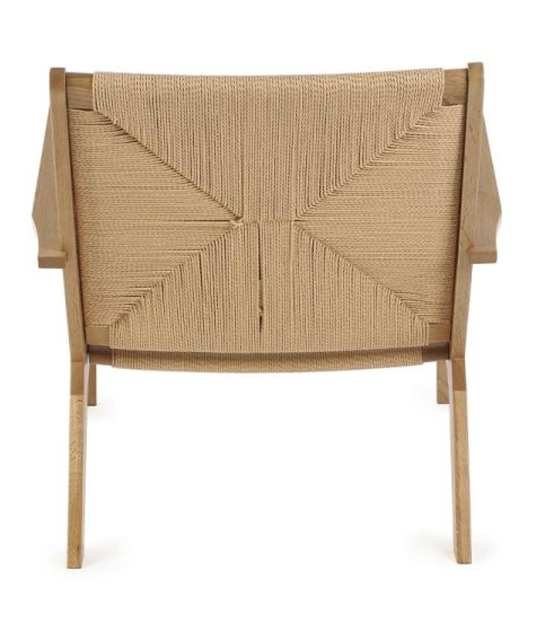 Product photograph of Icaria Oak And Woven Armchair from Choice Furniture Superstore.