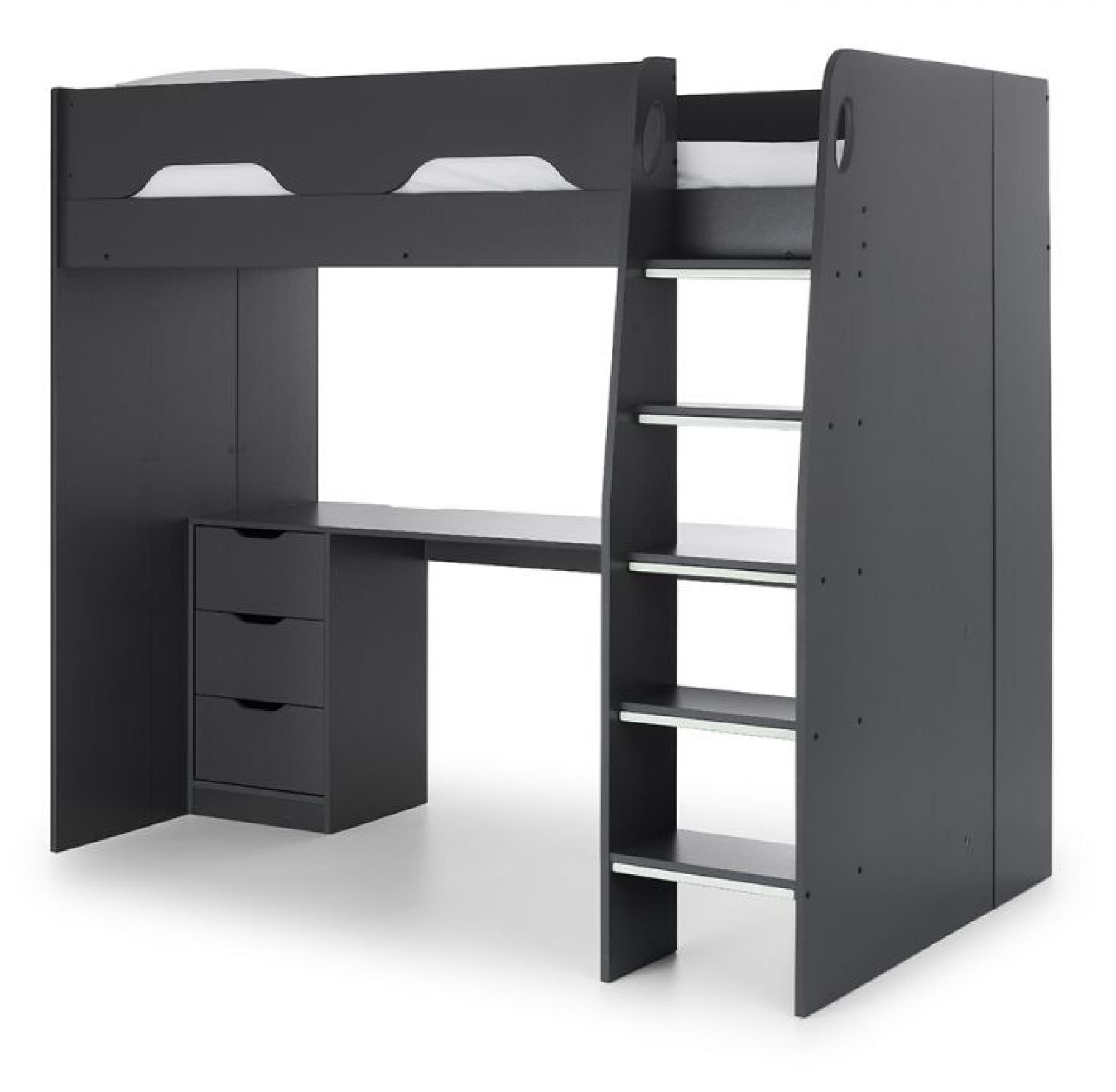 Product photograph of Mercury Anthracite Pc Gaming Highsleeper Bed from Choice Furniture Superstore.