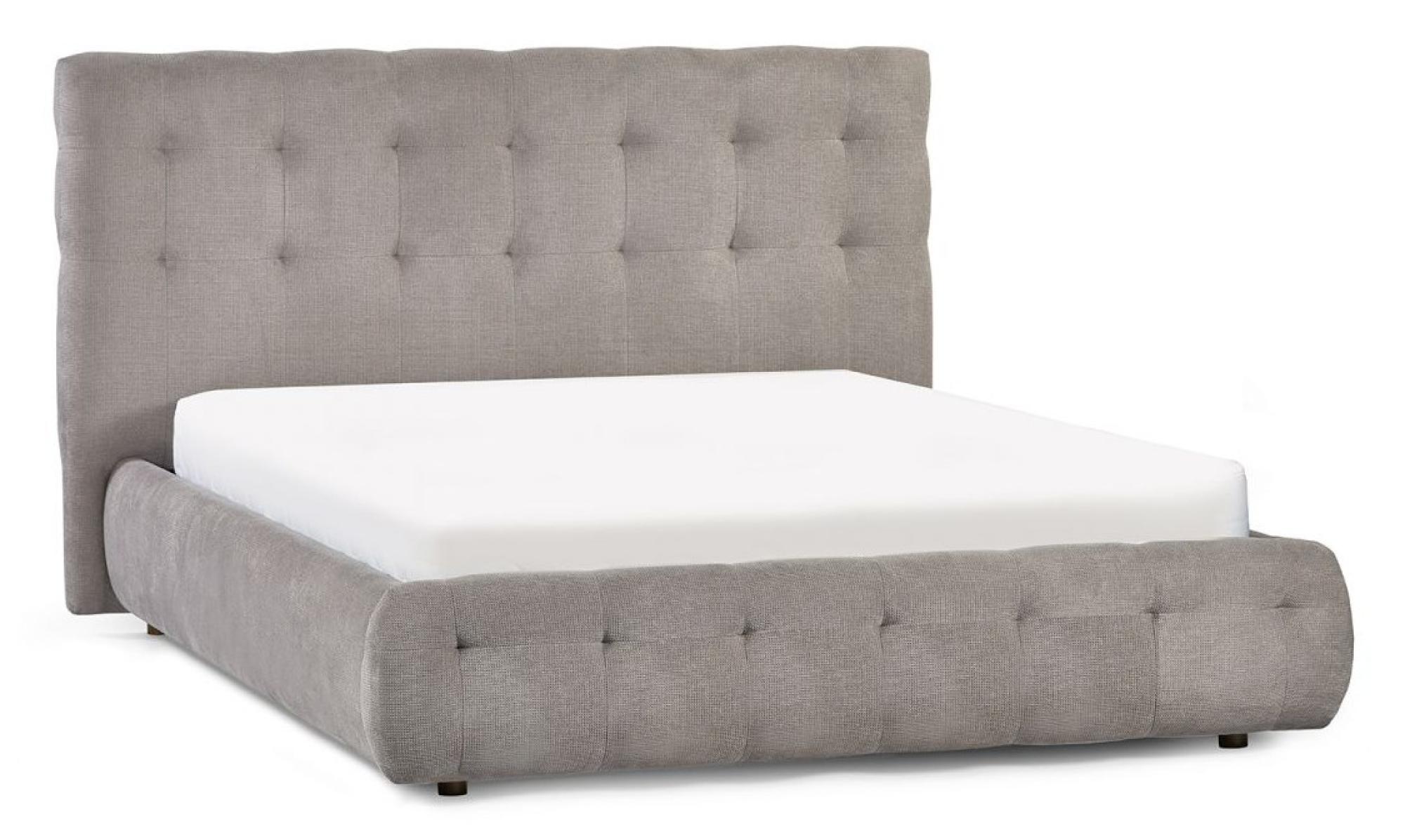 Product photograph of Odette Taupe Fabric Bed - Sizes Available from Choice Furniture Superstore.