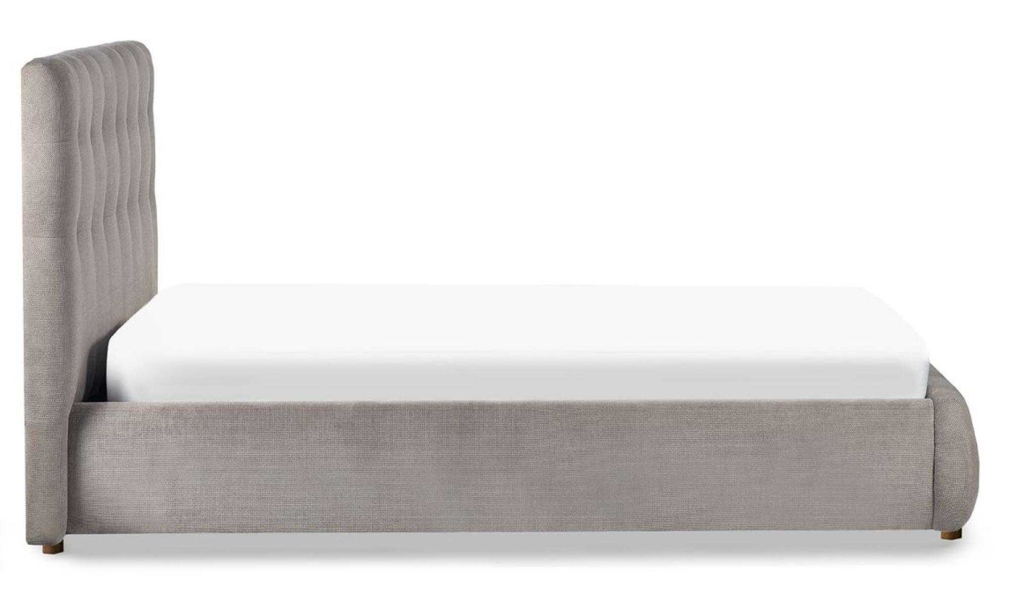 Product photograph of Odette Taupe Fabric Bed - Sizes Available from Choice Furniture Superstore.