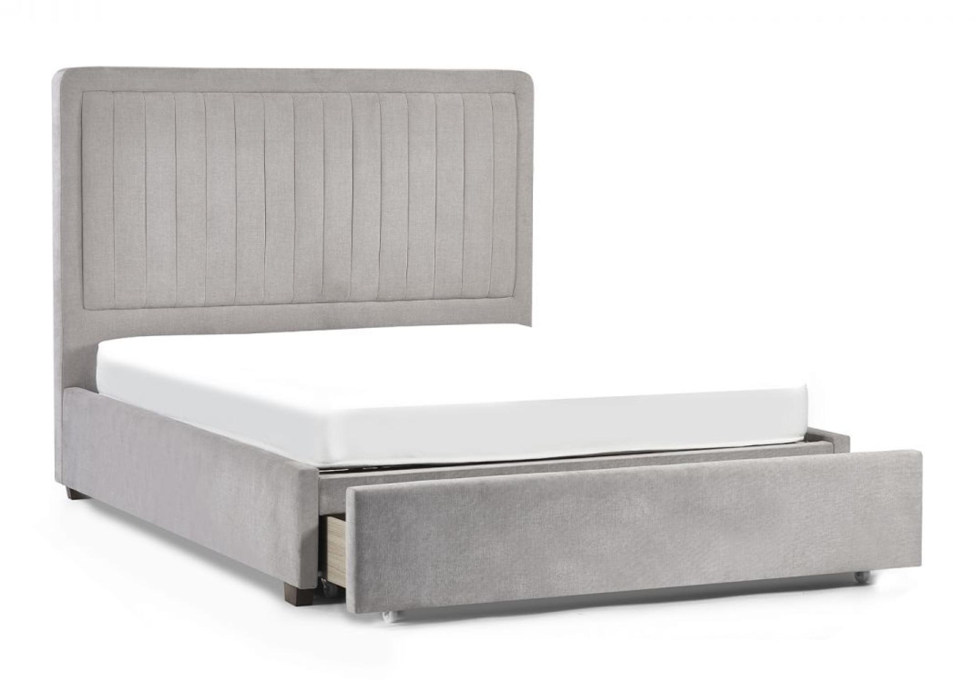 Product photograph of Savannah Grey Fabric Bed - Sizes Available from Choice Furniture Superstore.