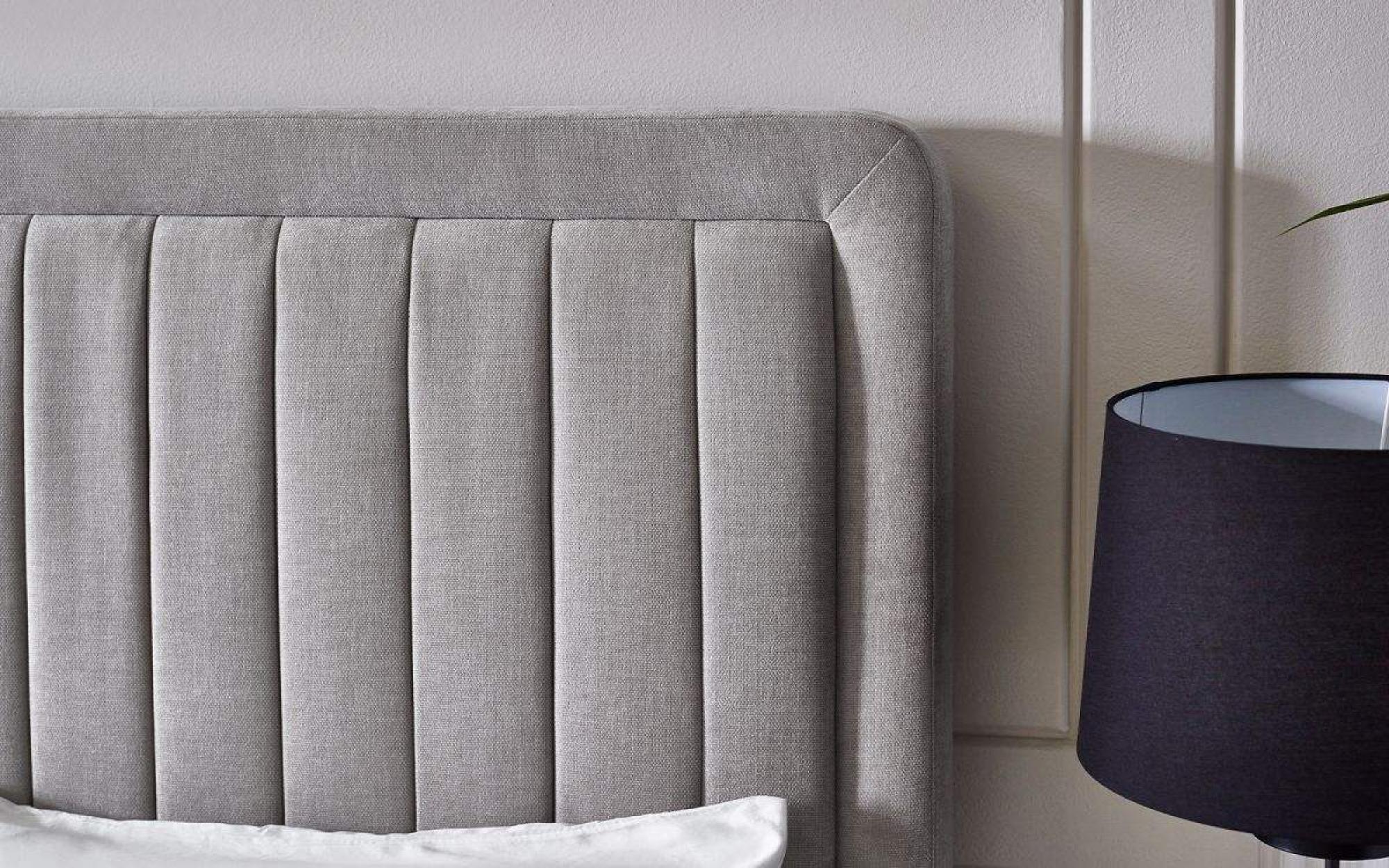Product photograph of Savannah Grey Fabric Bed - Sizes Available from Choice Furniture Superstore.