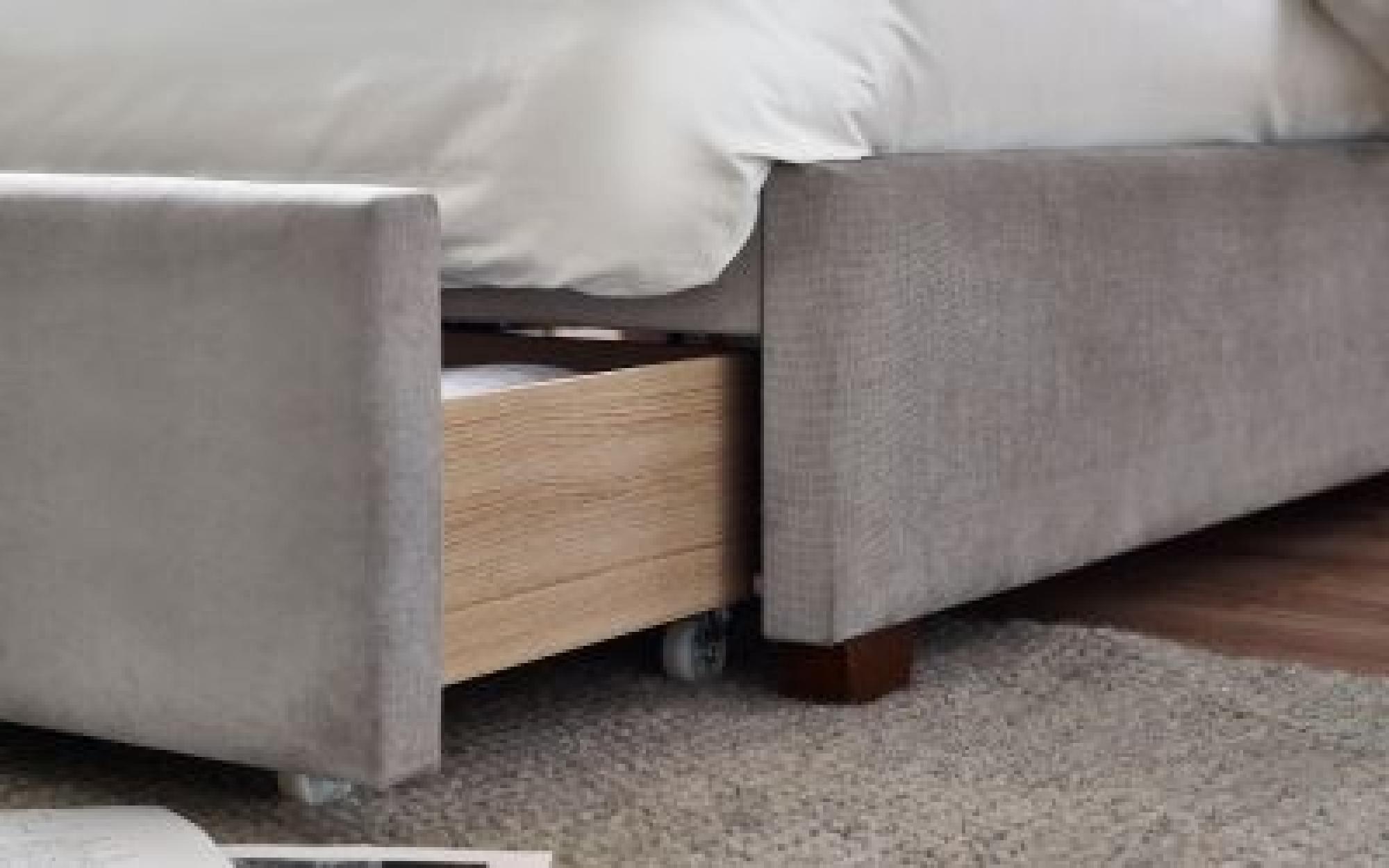 Product photograph of Savannah Grey Fabric Bed - Sizes Available from Choice Furniture Superstore.