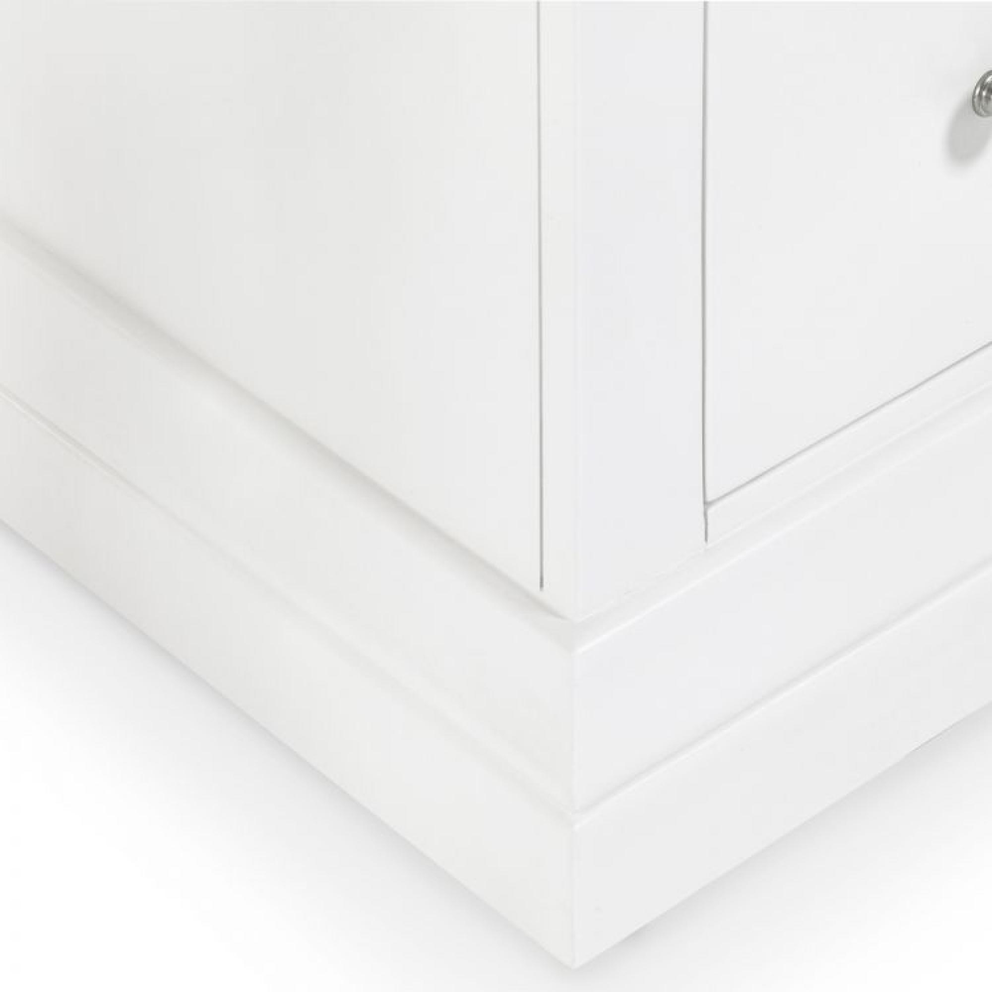 Product photograph of Clermont White Lacquer 6 Drawer Dressing Table from Choice Furniture Superstore.