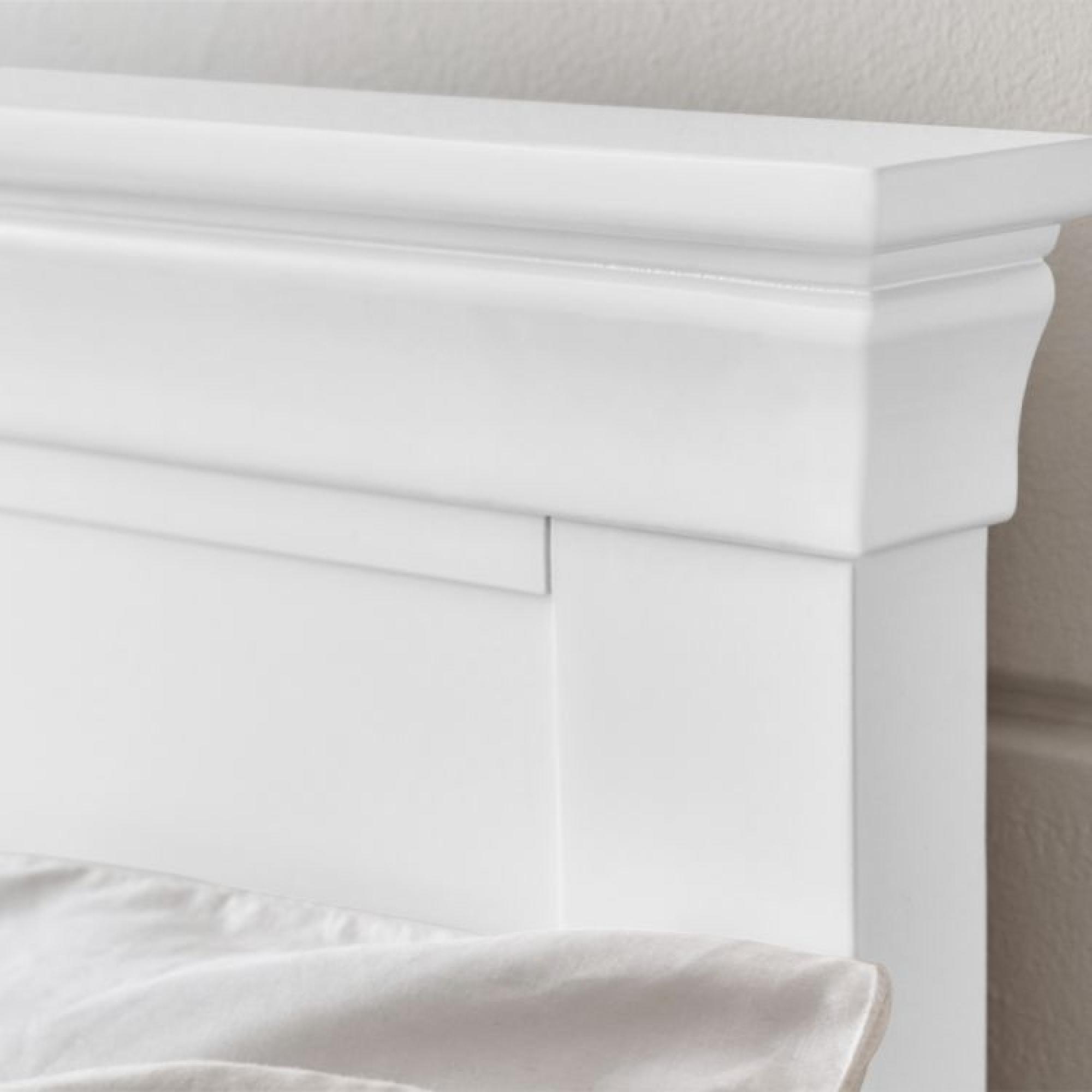 Product photograph of Clermont White Panel Bed - Sizes Available from Choice Furniture Superstore.