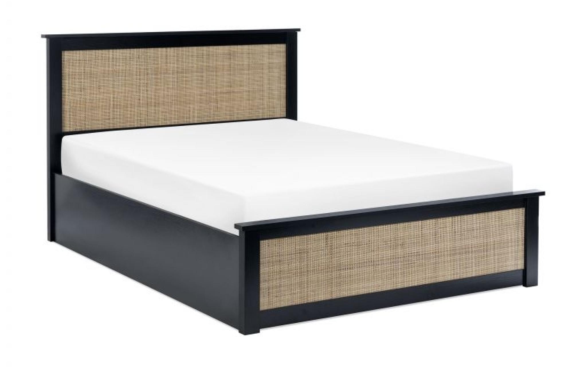 Product photograph of Padstow Ottoman Black Bed - Comes In 4ft 6in Double And 5ft King Size Options from Choice Furniture Superstore.