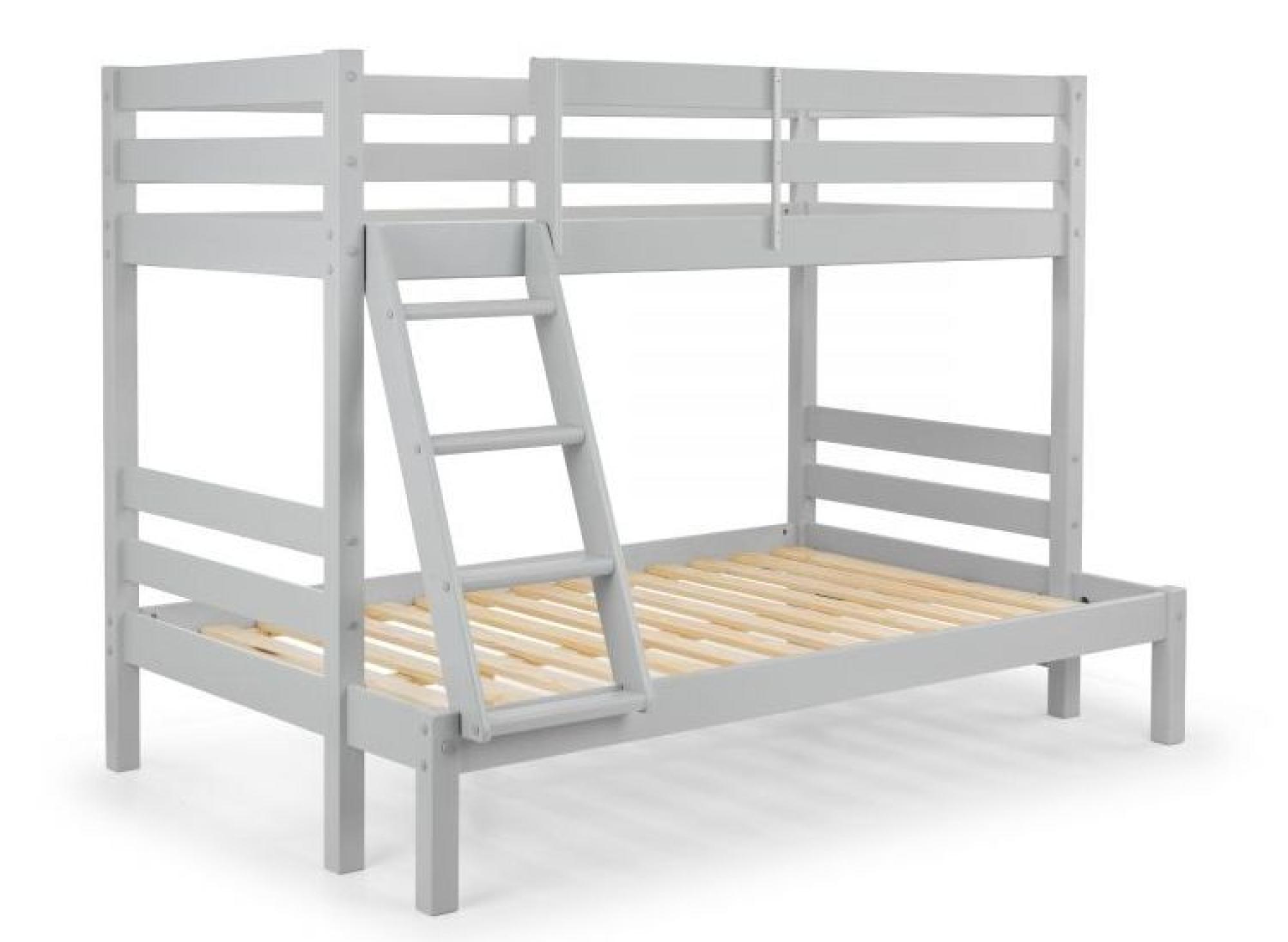 Product photograph of Merlin Grey Triple Sleeper Bunk Bed from Choice Furniture Superstore.