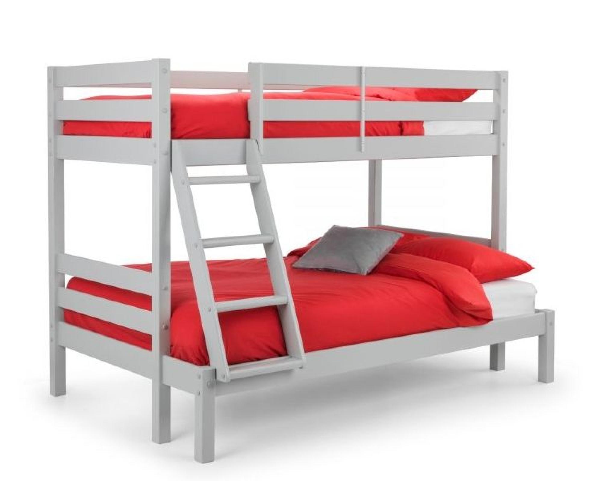 Product photograph of Merlin Grey Triple Sleeper Bunk Bed from Choice Furniture Superstore.