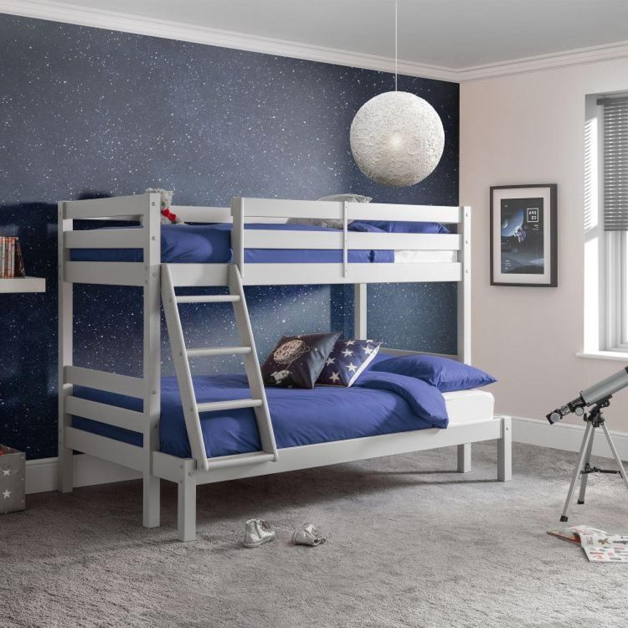 Product photograph of Merlin Grey Triple Sleeper Bunk Bed from Choice Furniture Superstore.