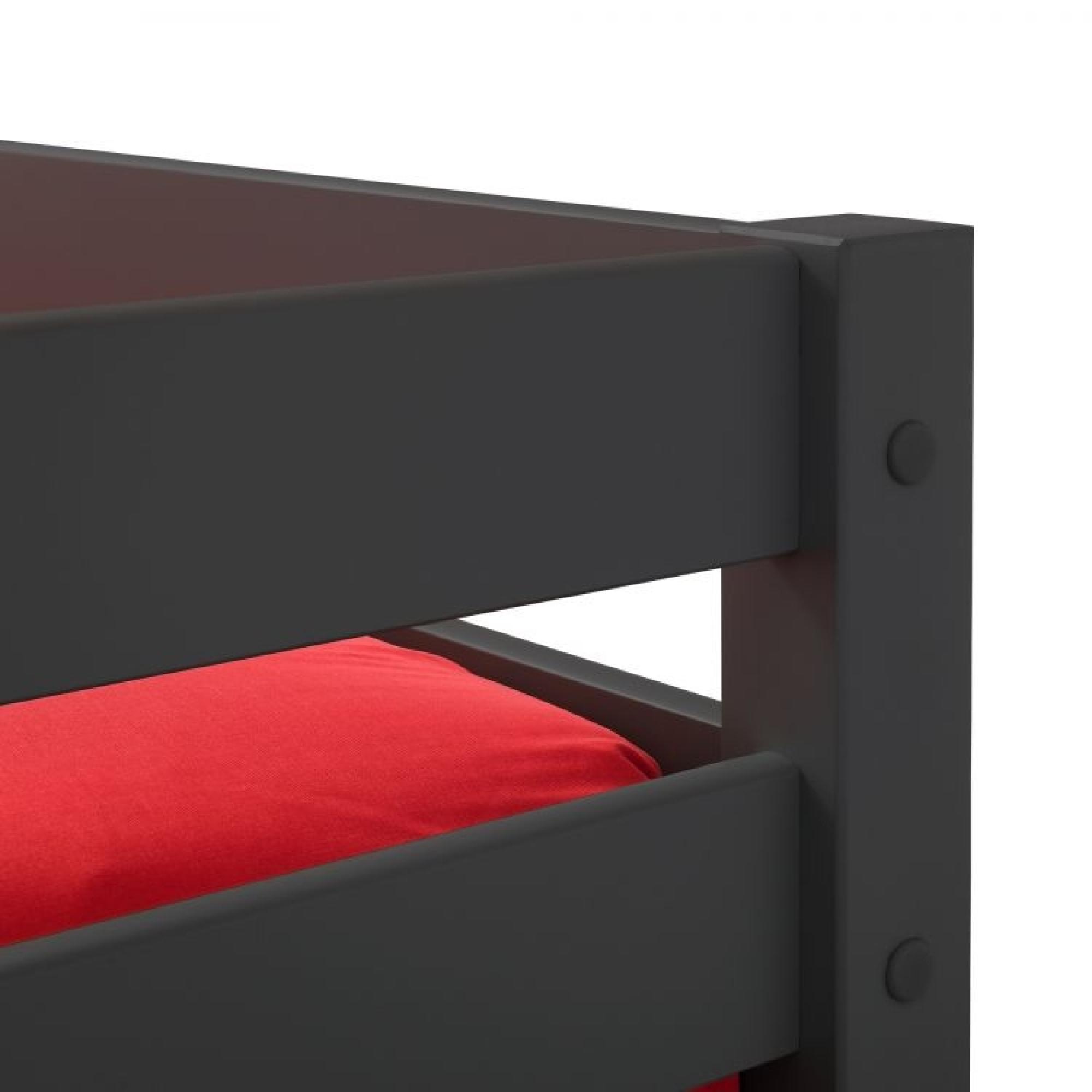 Product photograph of Merlin Anthracite Lacquer Triple Sleeper Bunk Bed from Choice Furniture Superstore.