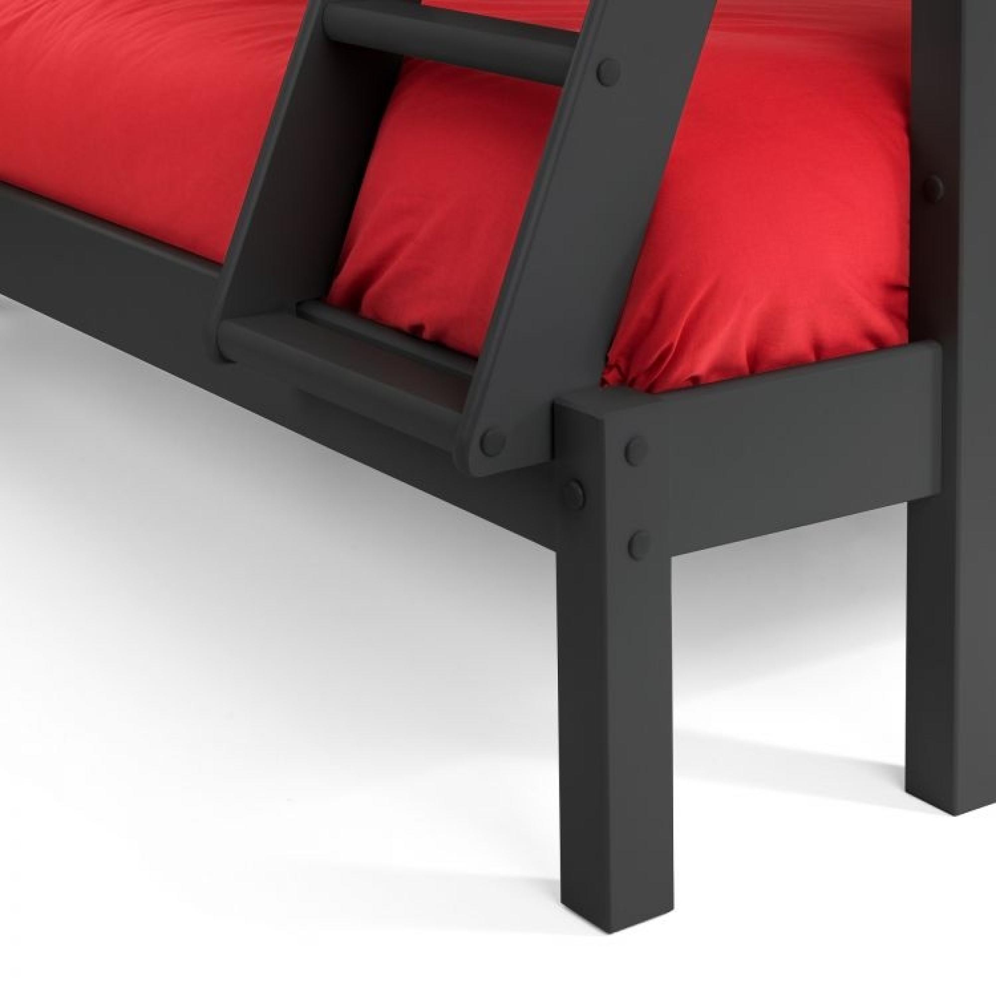 Product photograph of Merlin Anthracite Lacquer Triple Sleeper Bunk Bed from Choice Furniture Superstore.