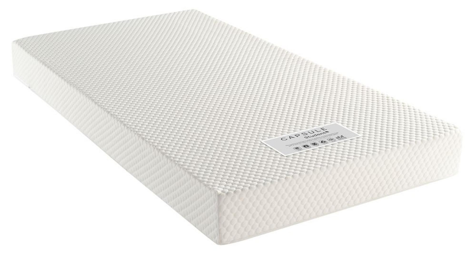 Product photograph of Capsule Student White Mattress - Comes In 3ft Single 4ft Small Double And 4ft 6in Double Options from Choice Furniture Superstore.