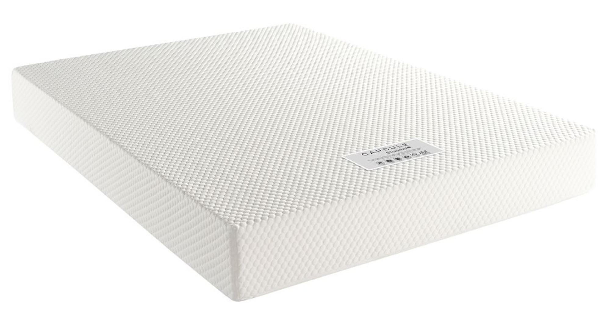 Product photograph of Capsule Student White Mattress - Comes In 3ft Single 4ft Small Double And 4ft 6in Double Options from Choice Furniture Superstore.