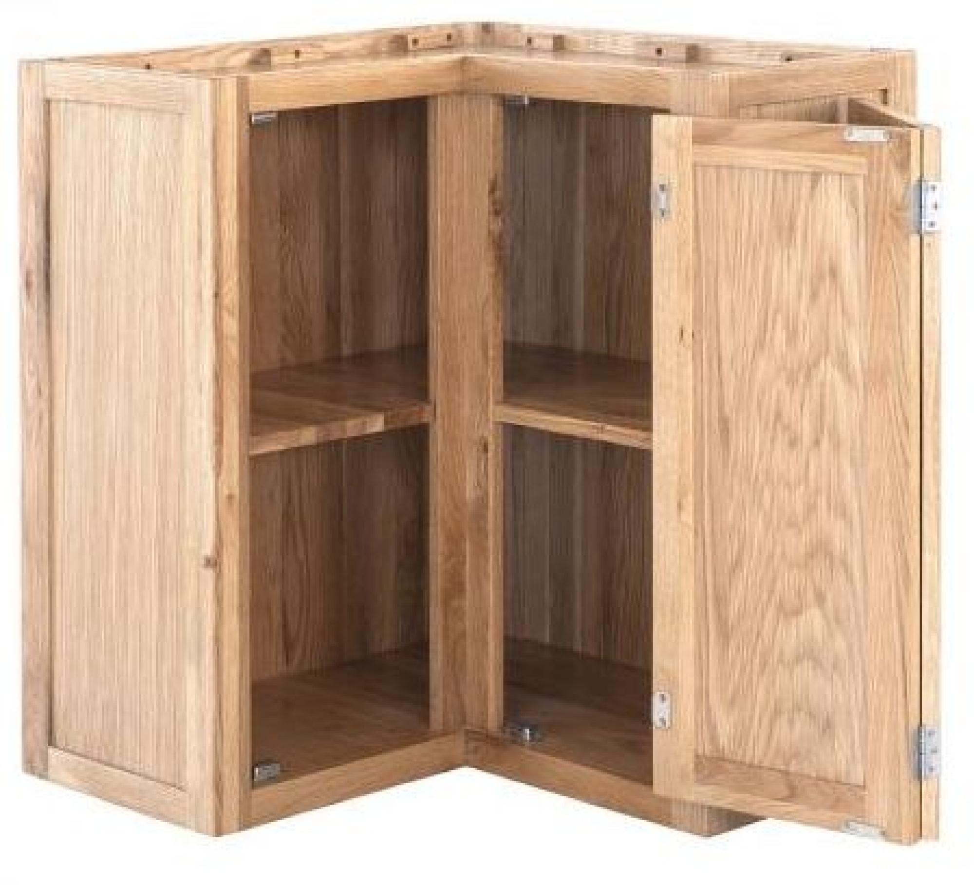 Product photograph of Handmade Oak 1 Door Wall Corner Unit from Choice Furniture Superstore.