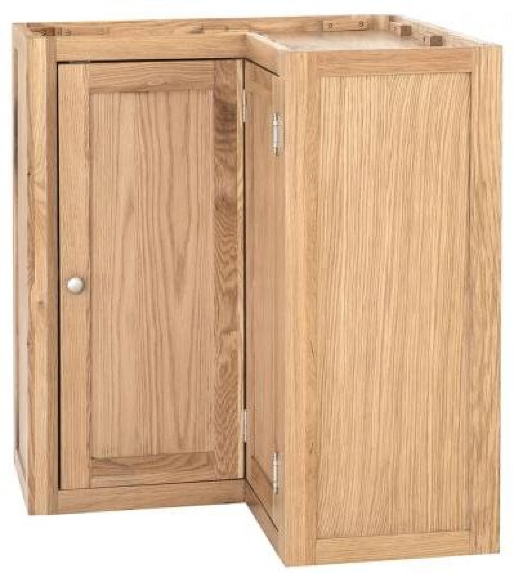 Product photograph of Handmade Oak 1 Door Wall Corner Unit from Choice Furniture Superstore.