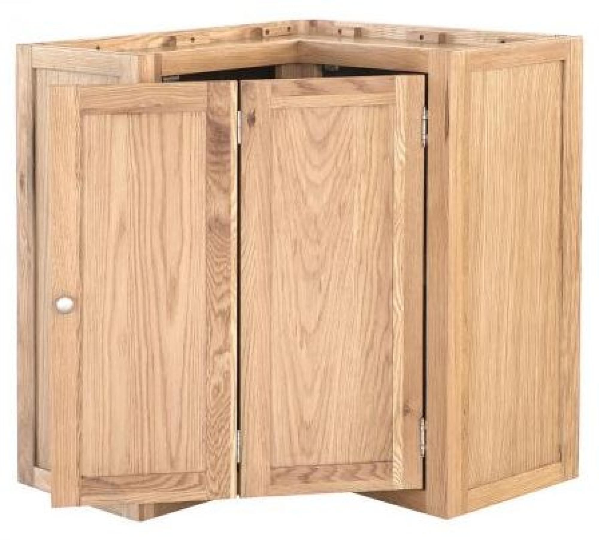 Product photograph of Handmade Oak 1 Door Wall Corner Unit from Choice Furniture Superstore.