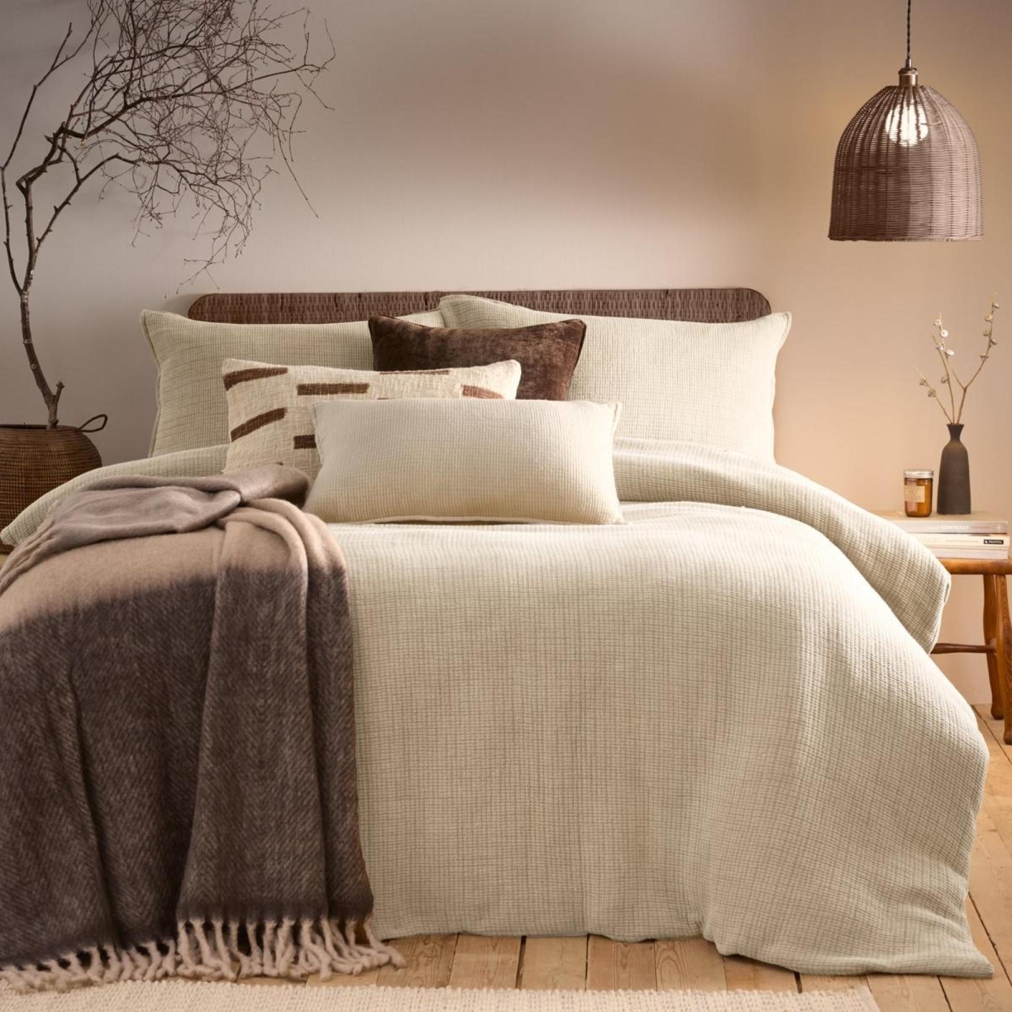 Product photograph of Yard Ribble Natural Acid Washed Duvet Cover Set from Choice Furniture Superstore.