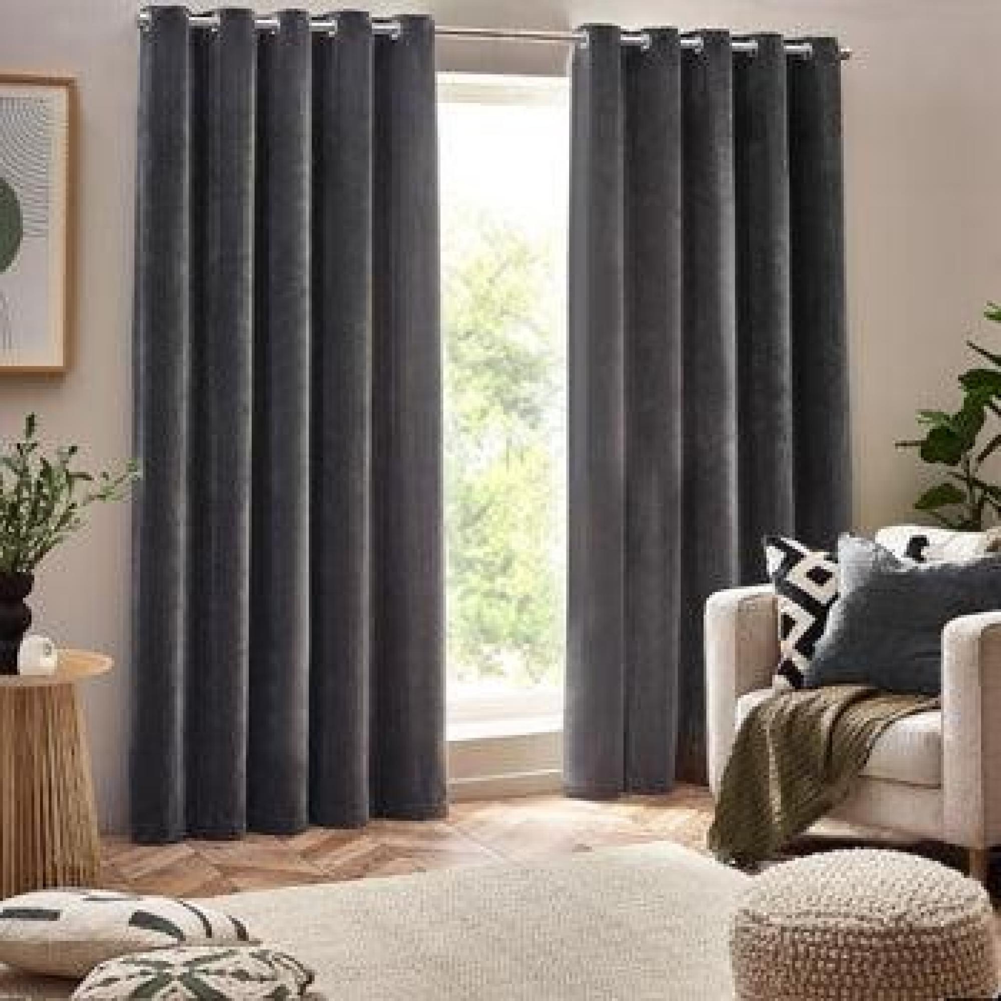 Product photograph of Yard Heavy Charcoal Chenille Fabric from Choice Furniture Superstore.