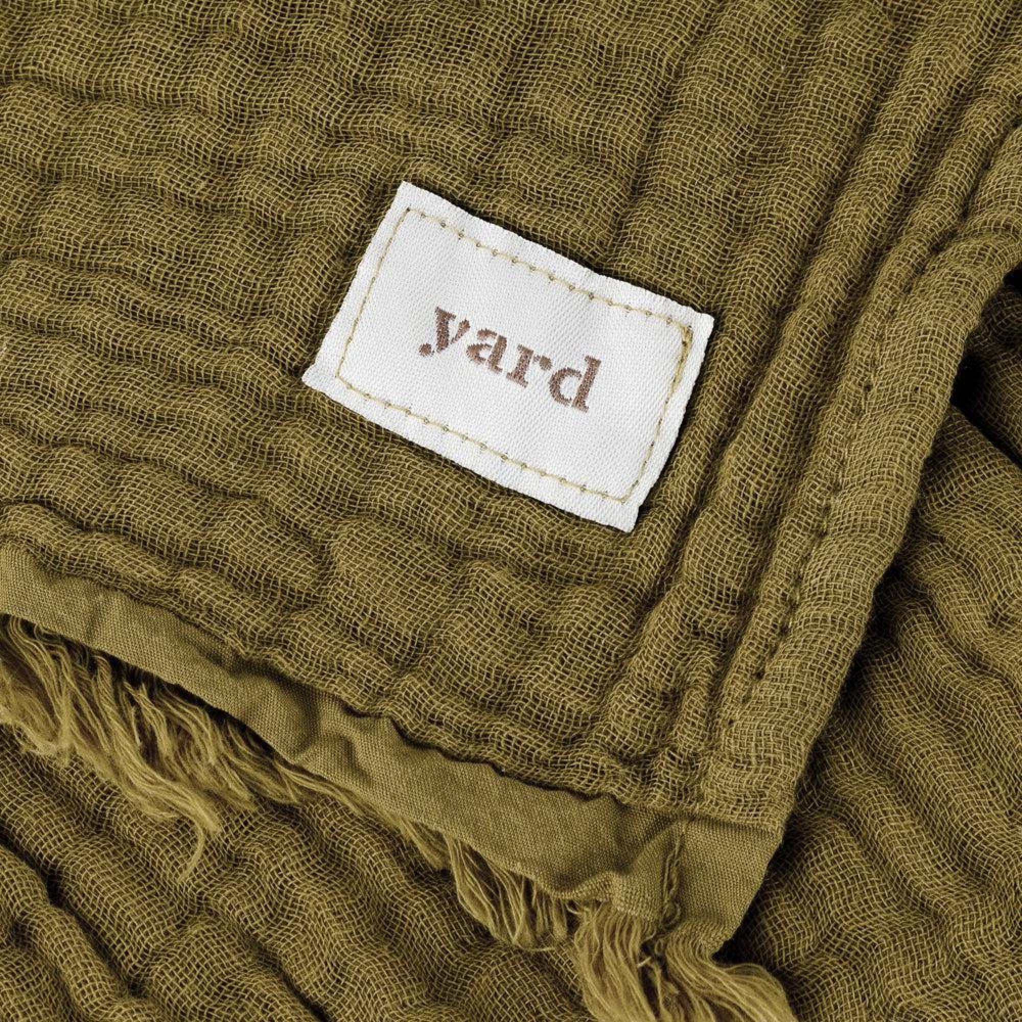 Product photograph of Yard Lark Khaki Muslin Cotton Oversized Throw from Choice Furniture Superstore.