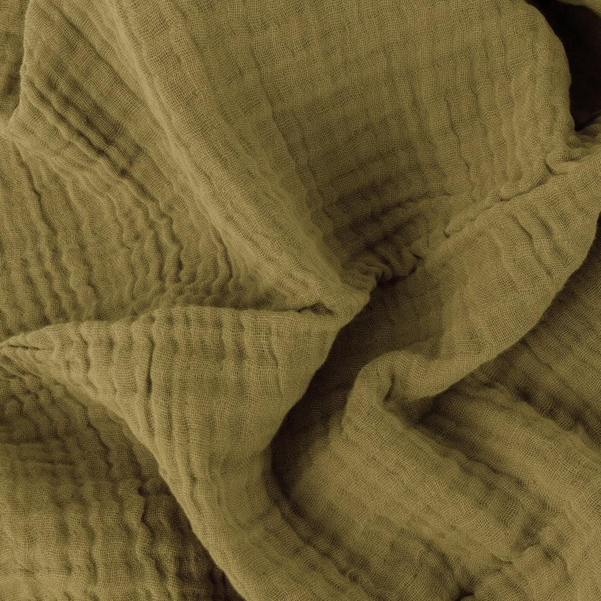 Product photograph of Yard Lark Khaki Muslin Cotton Oversized Throw from Choice Furniture Superstore.