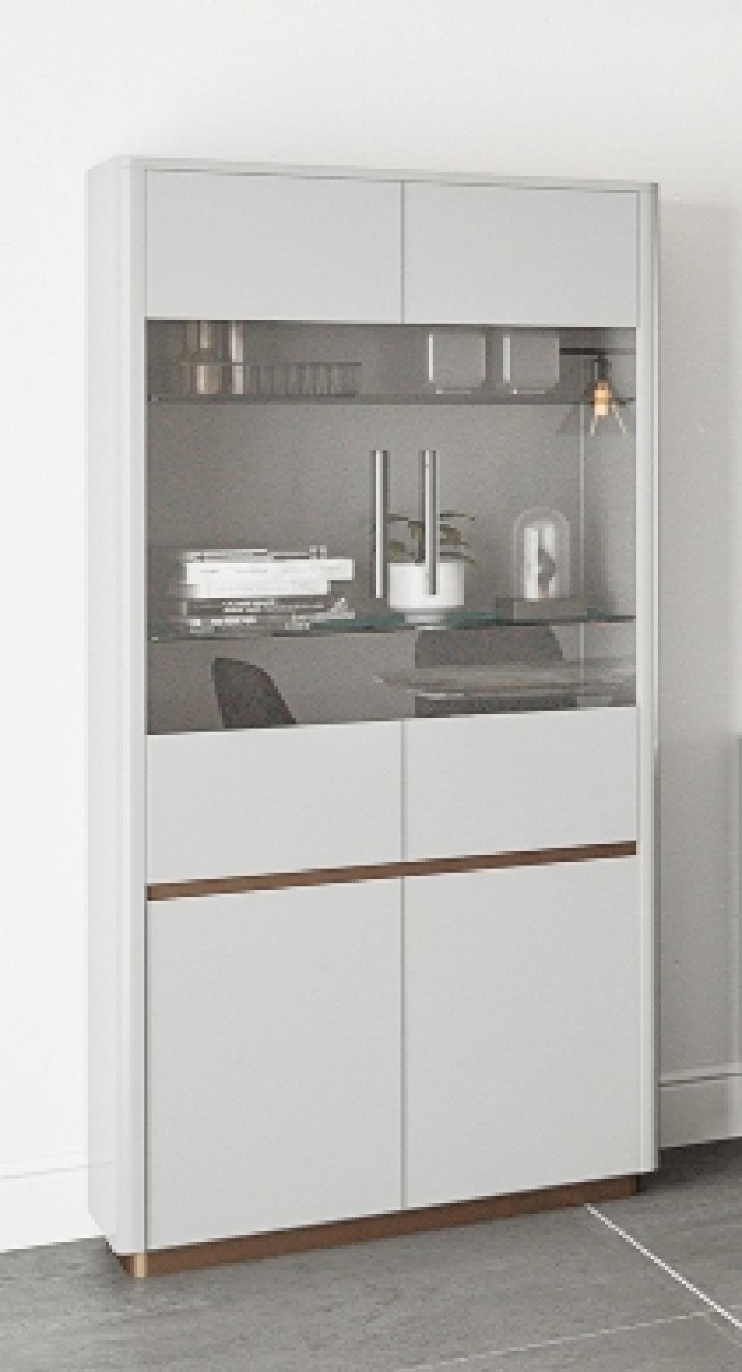 Product photograph of Chicago White 2 Door Display Cabinet from Choice Furniture Superstore.