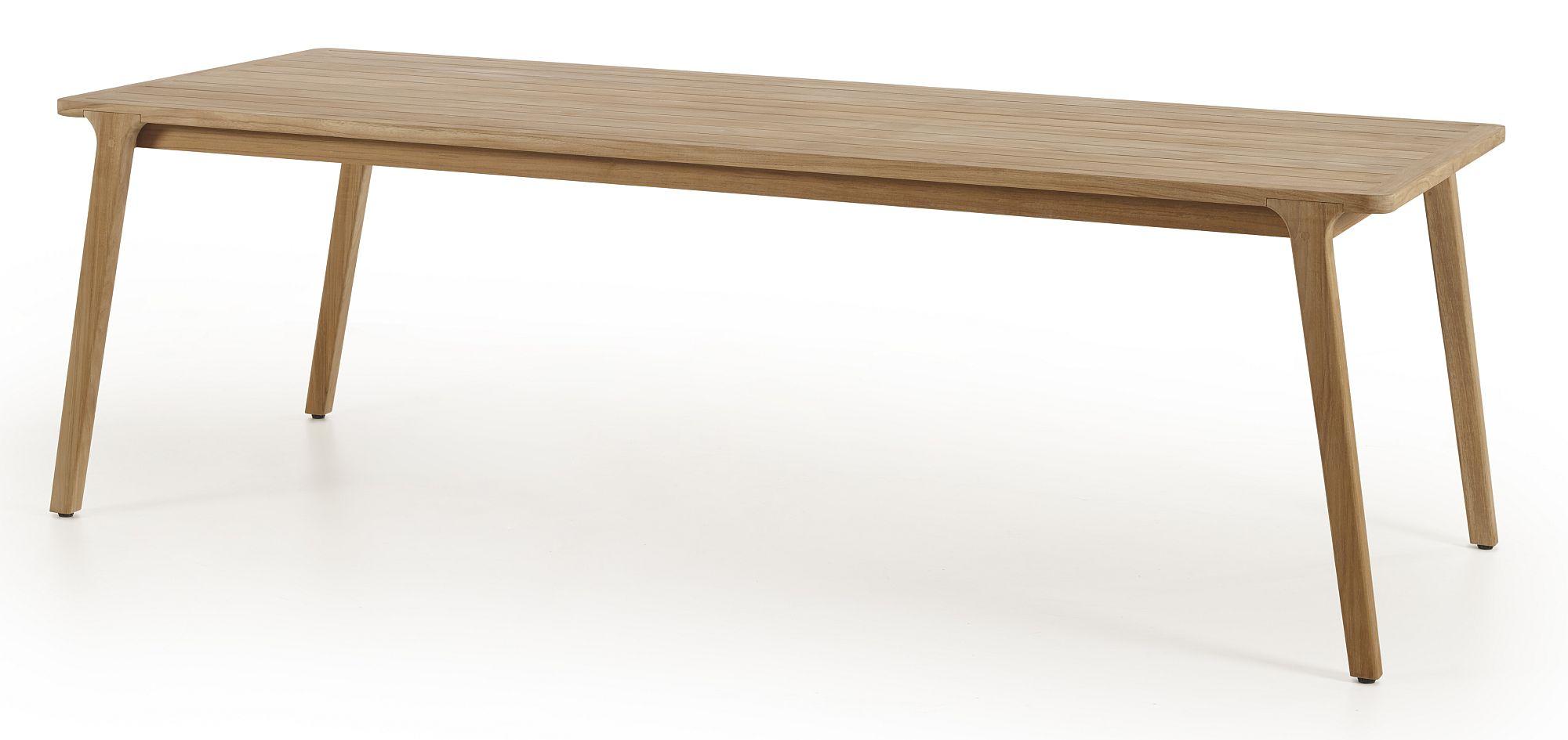 Product photograph of Skyline Flex Natural Teak Wood Outdoor 8 Seater Dining Table - 240cm from Choice Furniture Superstore.