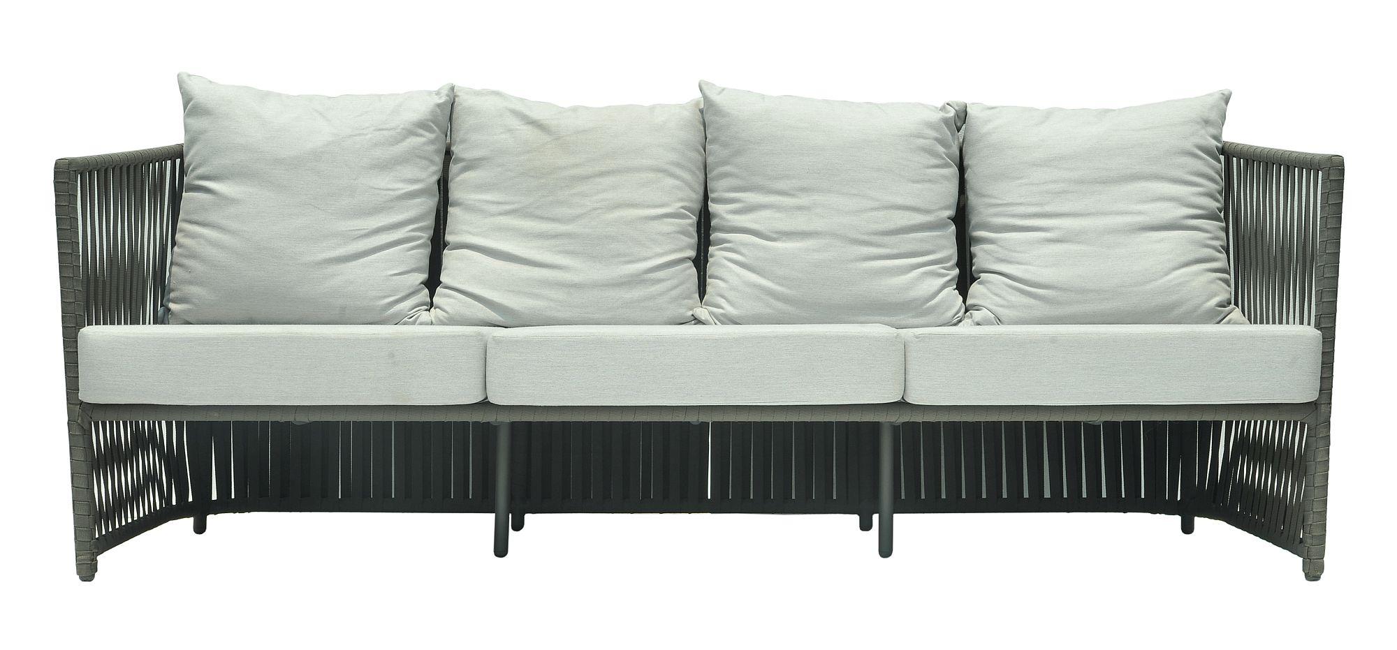 Product photograph of Skyline Milano Dark Grey Outdoor 3 Seater Sofa from Choice Furniture Superstore.