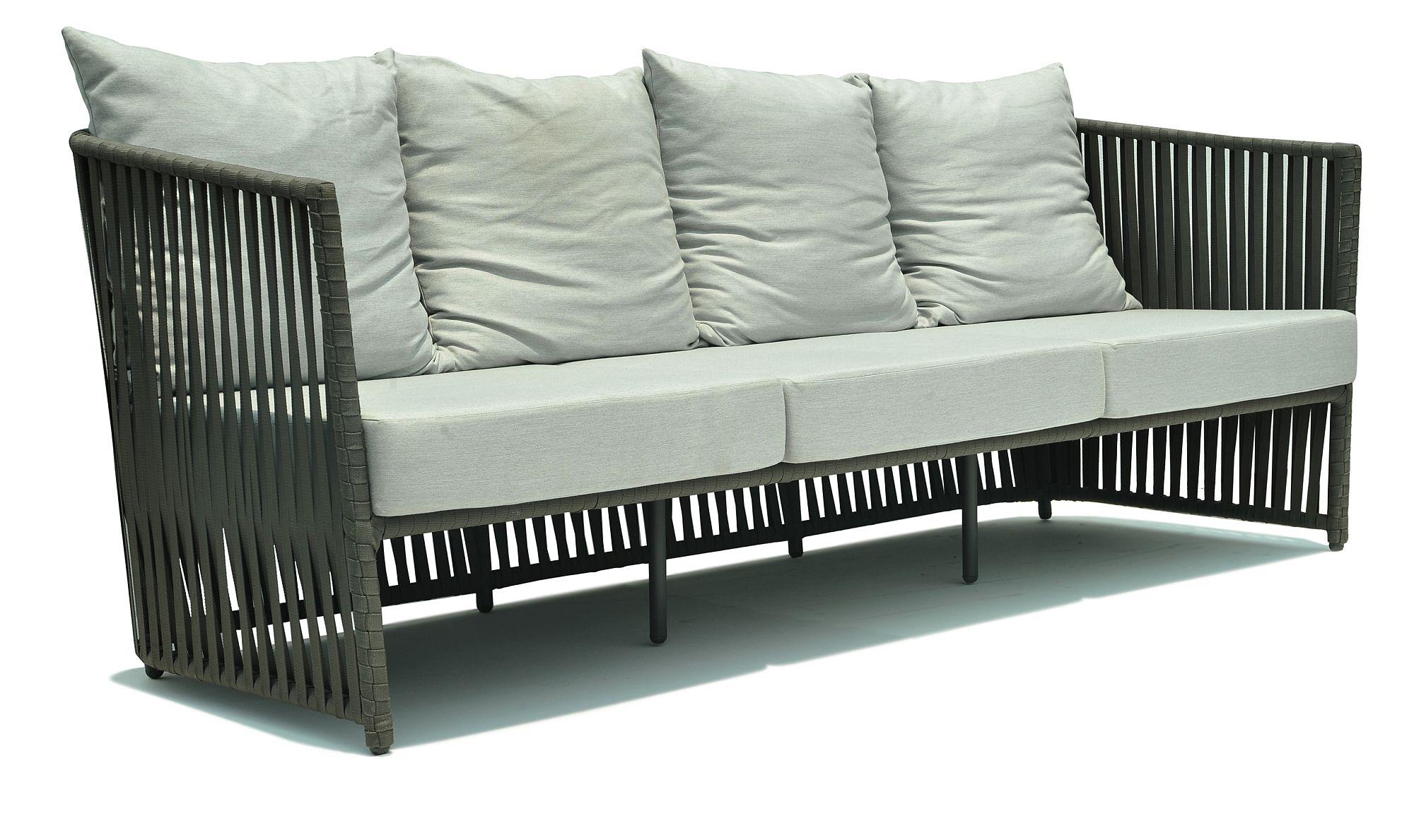 Product photograph of Skyline Milano Dark Grey Outdoor 3 Seater Sofa from Choice Furniture Superstore.