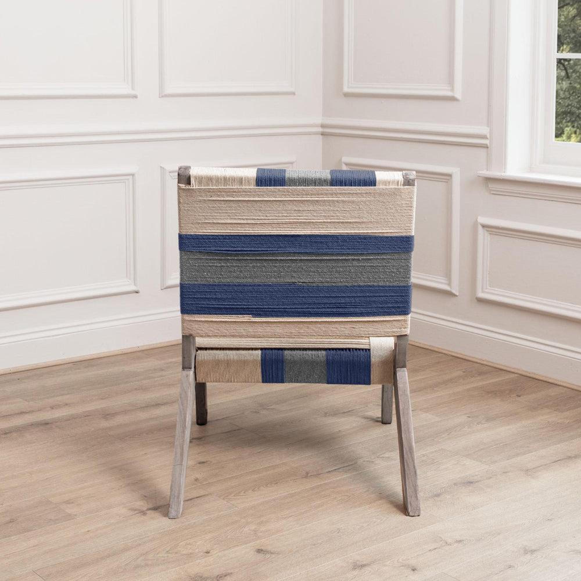 Product photograph of Voyage Maison Ballari Blue Woven Chair from Choice Furniture Superstore.