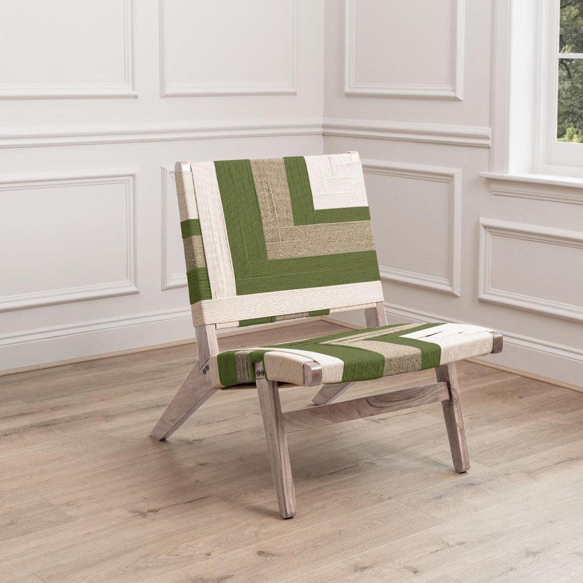 Product photograph of Voyage Maison Ballari Olive Woven Chair from Choice Furniture Superstore.