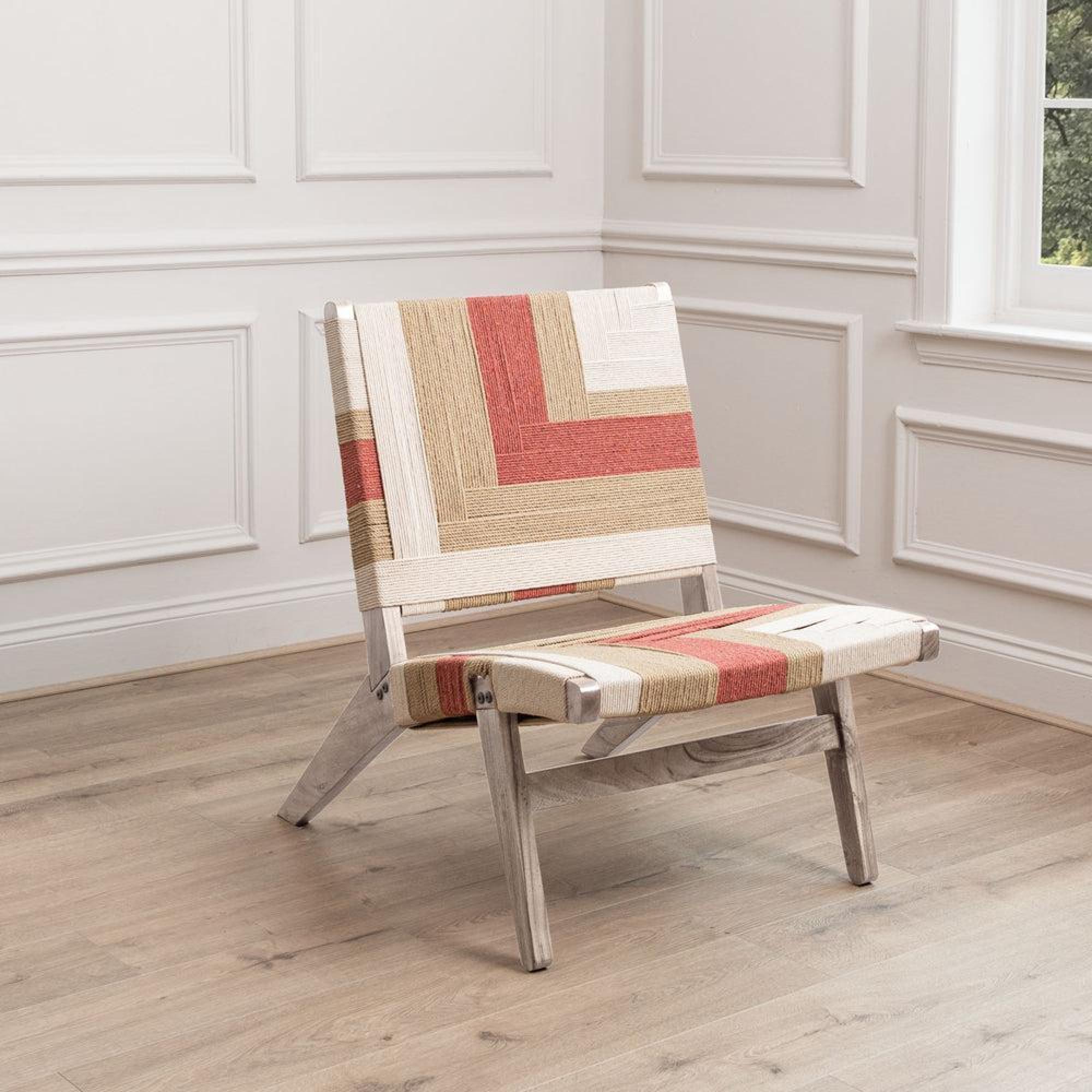 Product photograph of Voyage Maison Ballari Rose Woven Chair from Choice Furniture Superstore.