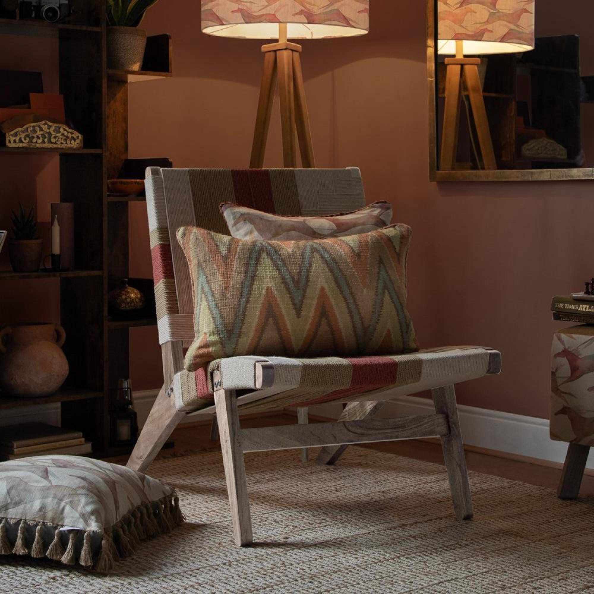 Product photograph of Voyage Maison Ballari Rose Woven Chair from Choice Furniture Superstore.