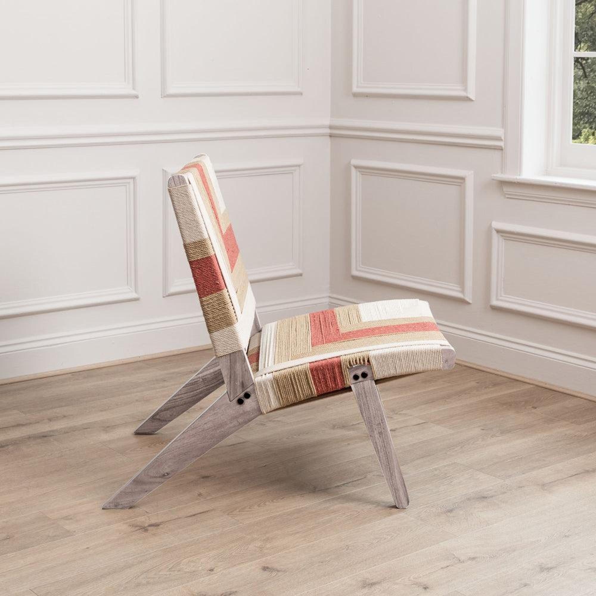 Product photograph of Voyage Maison Ballari Rose Woven Chair from Choice Furniture Superstore.