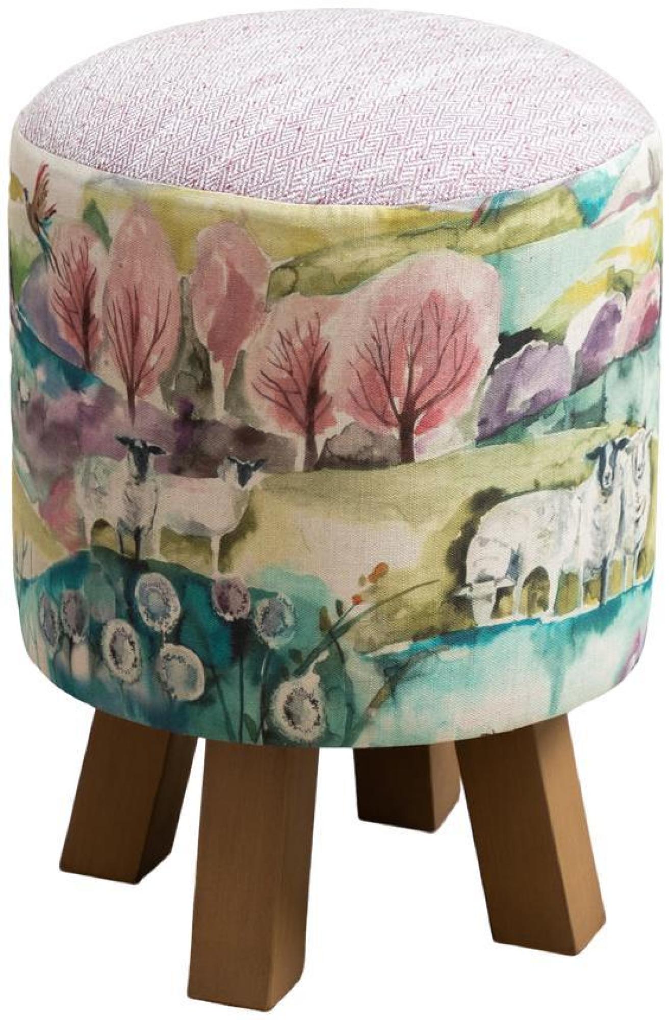 Product photograph of Voyage Maison Buttermere Monty Round Footstool from Choice Furniture Superstore.