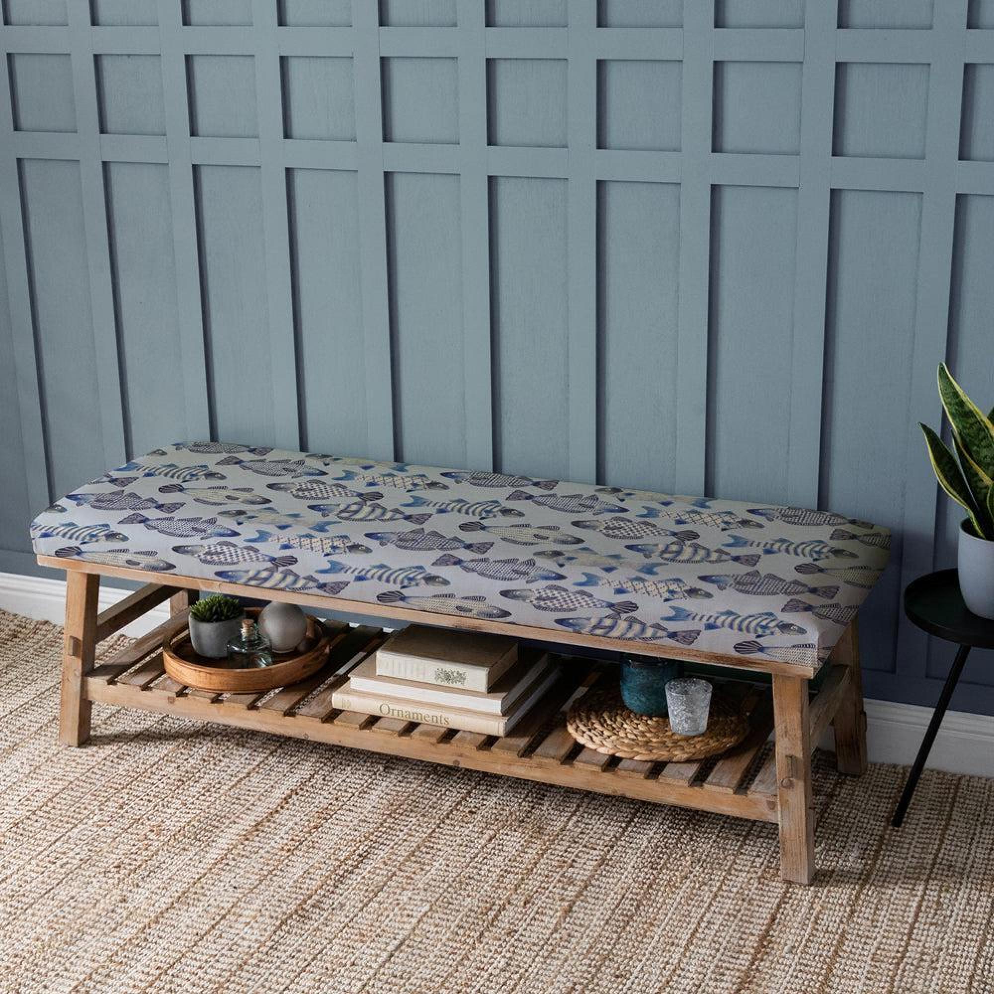 Product photograph of Voyage Maison Cove Cobalt Rupert Bench from Choice Furniture Superstore.