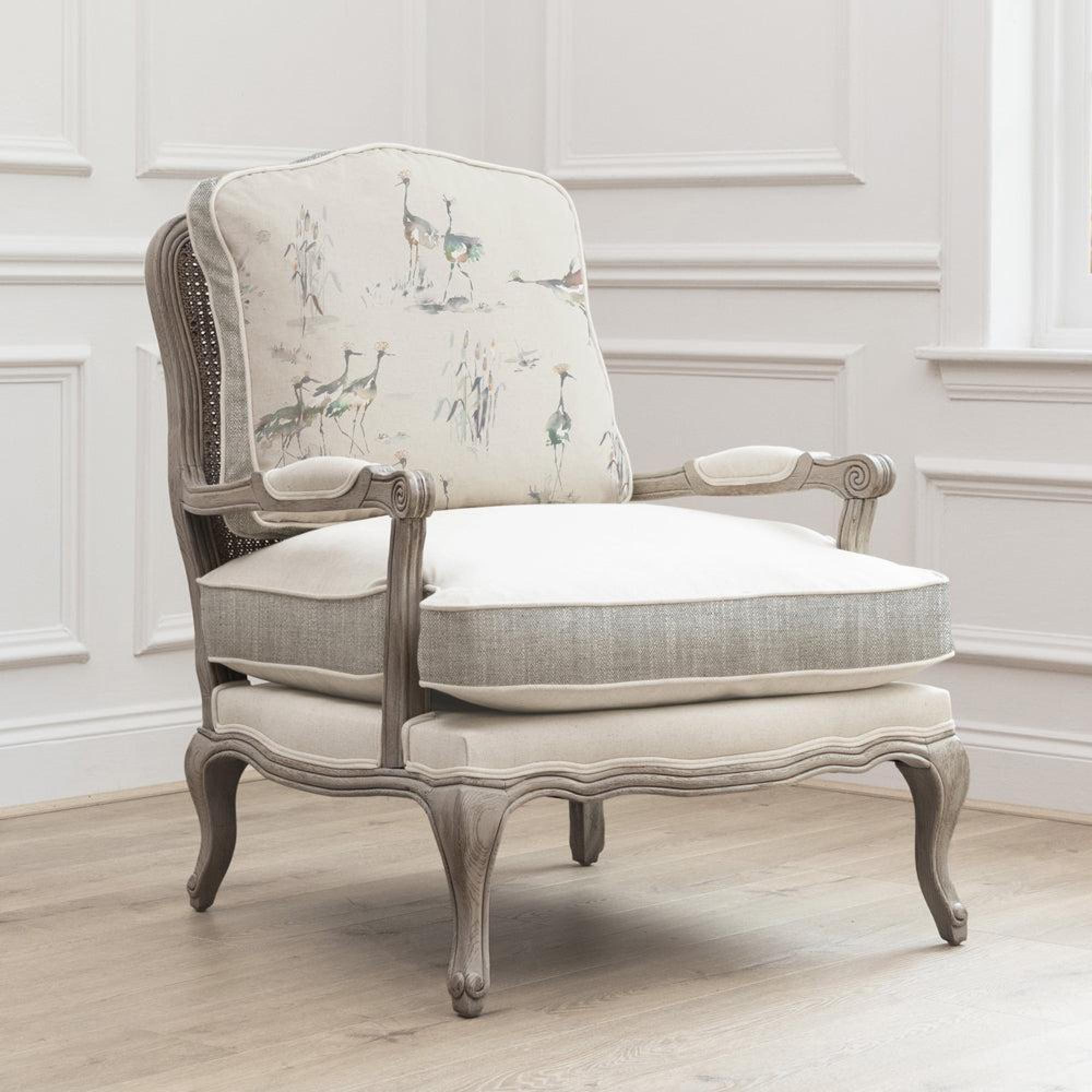 Product photograph of Voyage Maison Cranes Peridot Florence Stone Armchair from Choice Furniture Superstore.