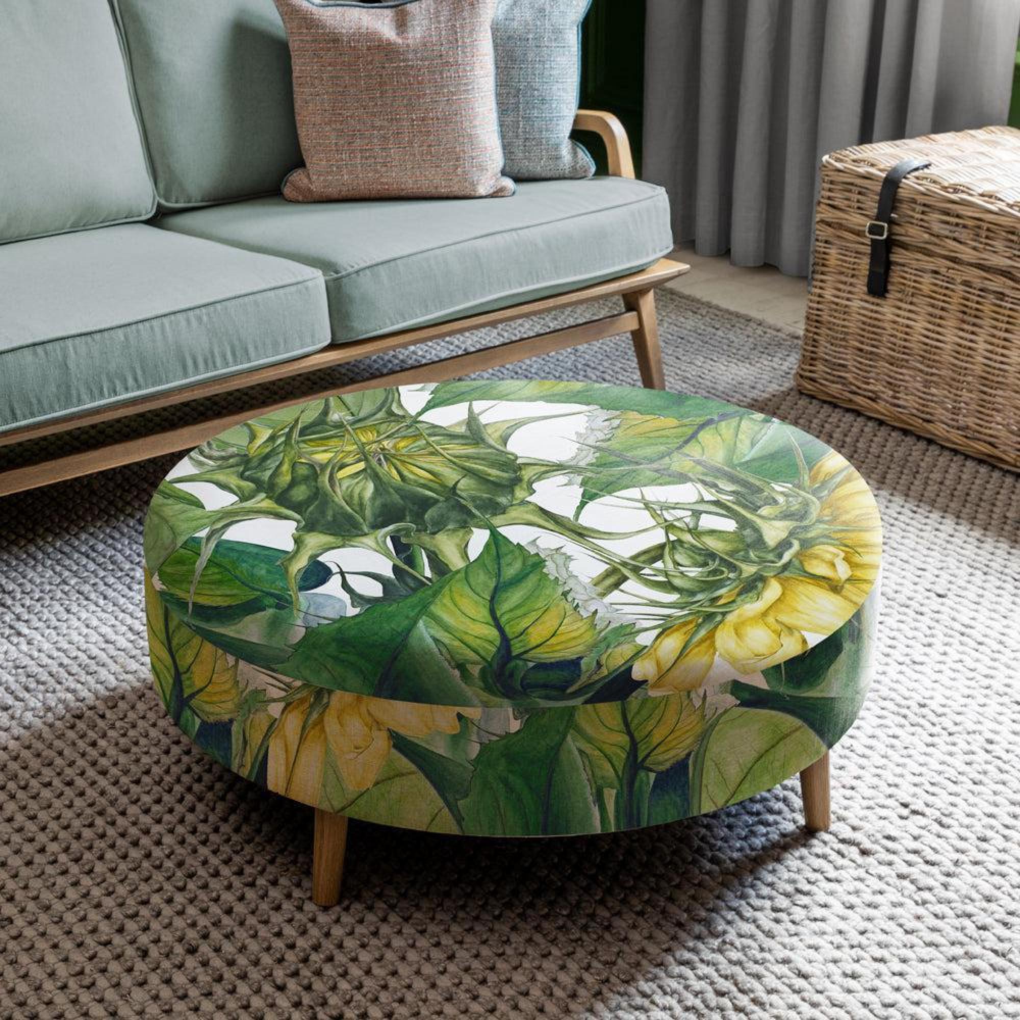 Product photograph of Voyage Maison Easton Fern Petra Large Footstool from Choice Furniture Superstore.