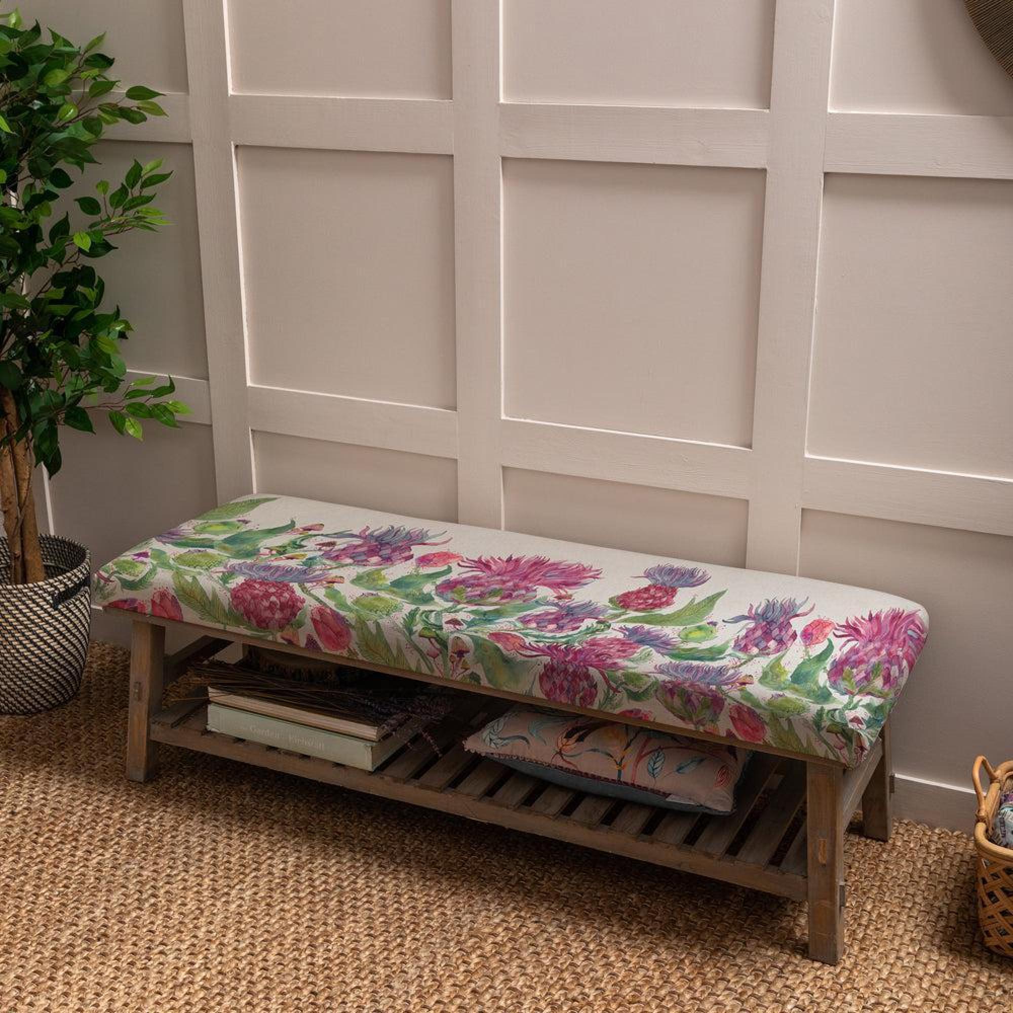 Product photograph of Voyage Maison Fairytale Bristles Damson Rupert Bench from Choice Furniture Superstore.