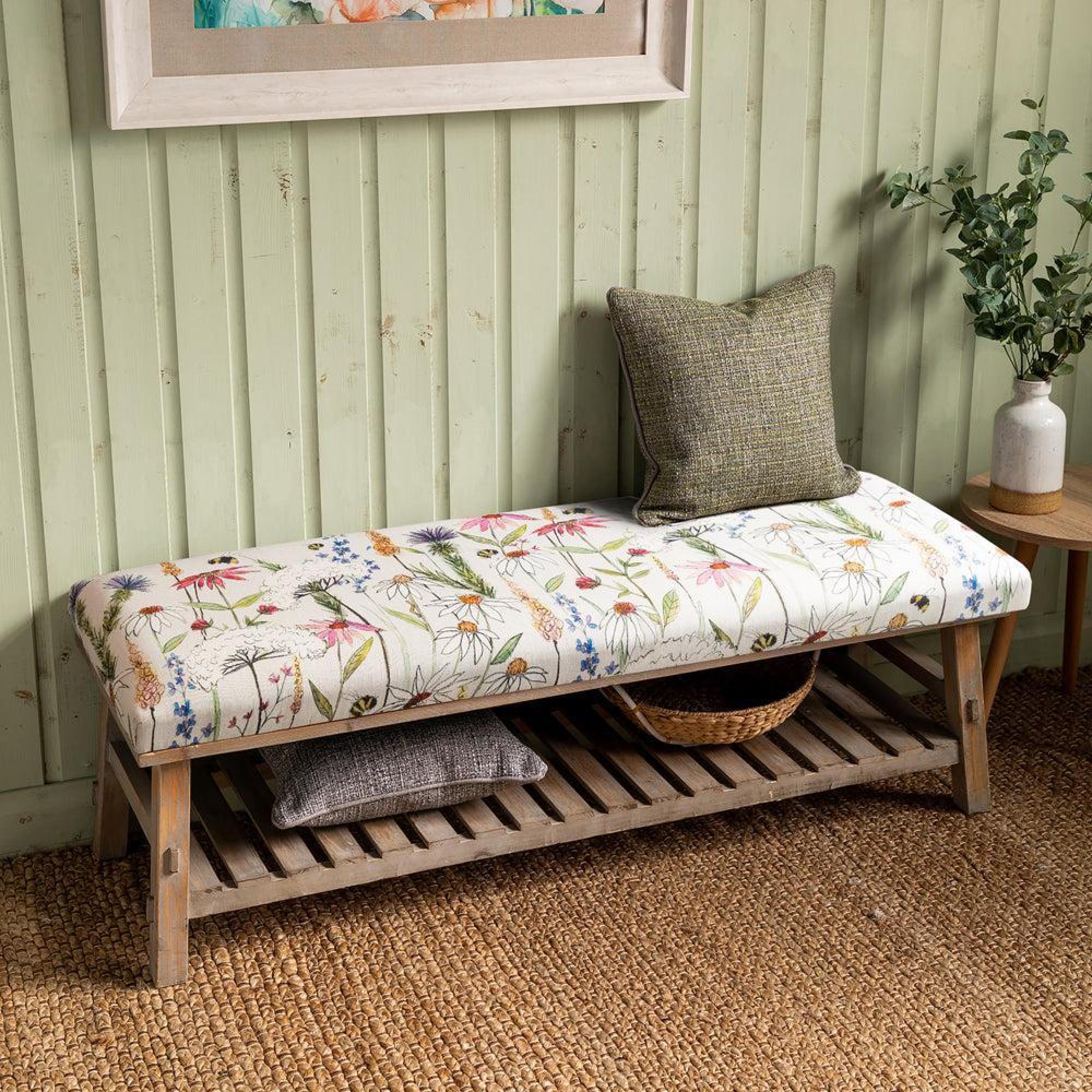 Product photograph of Voyage Maison Hermione Linen Rupert Bench from Choice Furniture Superstore.