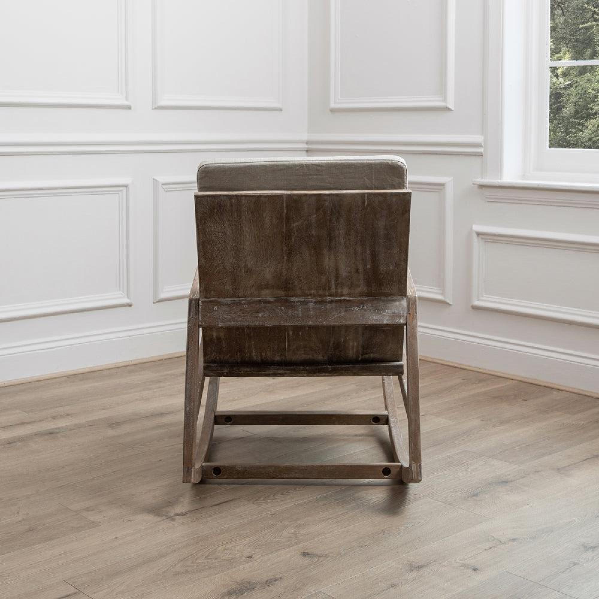 Product photograph of Voyage Maison Jonas Rocker Greywash Mango Wood Armchair from Choice Furniture Superstore.