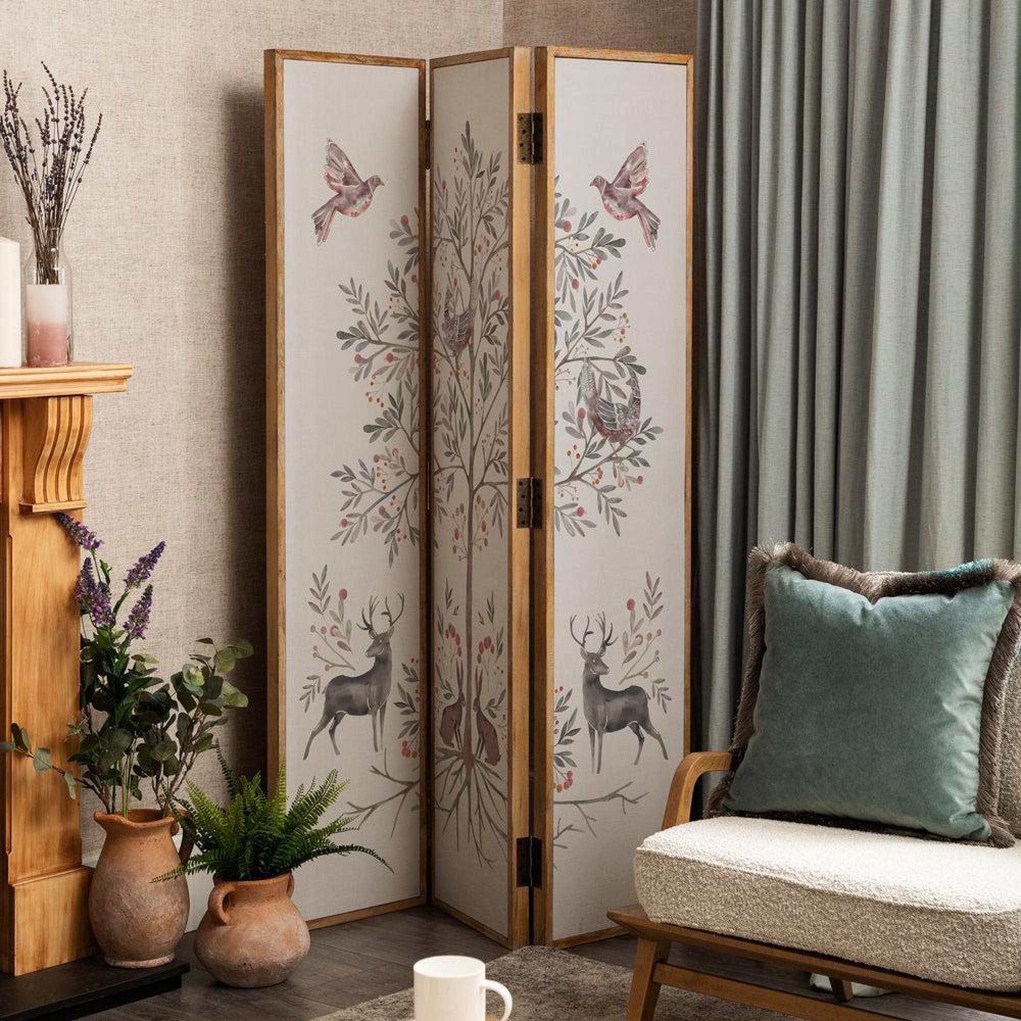 Product photograph of Voyage Maison Katsura Mulberry Solid Wood Room Divider from Choice Furniture Superstore.